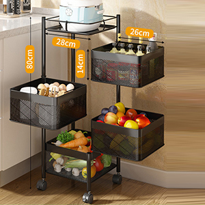 【5倍空間節省大師】免安裝360°置物架