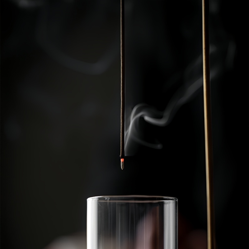 Zen Walnut Wood Hanging Incense Holder with Glass Dome