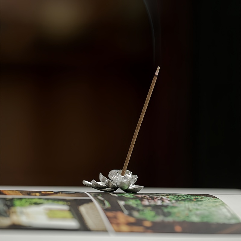 Handmade Pure Tin Lotus Incense Holder