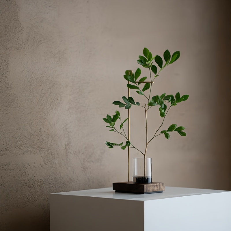 Zen Walnut Wood Hanging Incense Holder with Glass Dome