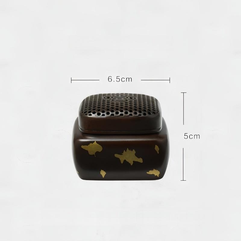 Antique-style Pure Copper Incense Burner with "Double Happiness" Design