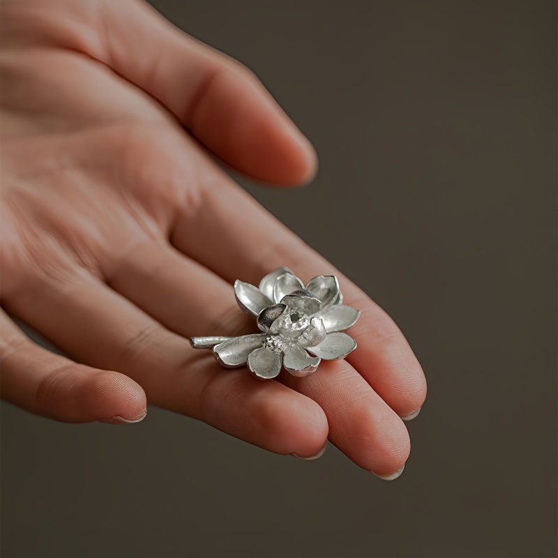 Handmade Pure Tin Lotus Incense Holder