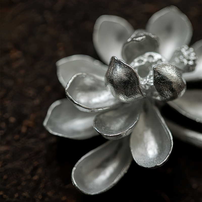 Handmade Pure Tin Lotus Incense Holder