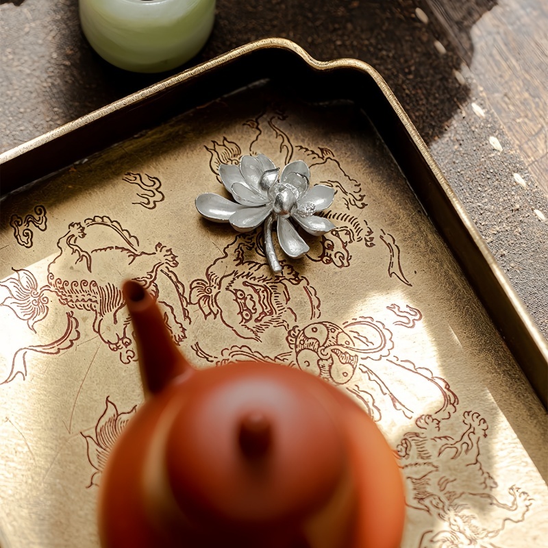 Handmade Pure Tin Lotus Incense Holder