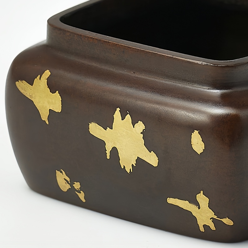 Antique-style Pure Copper Incense Burner with "Double Happiness" Design