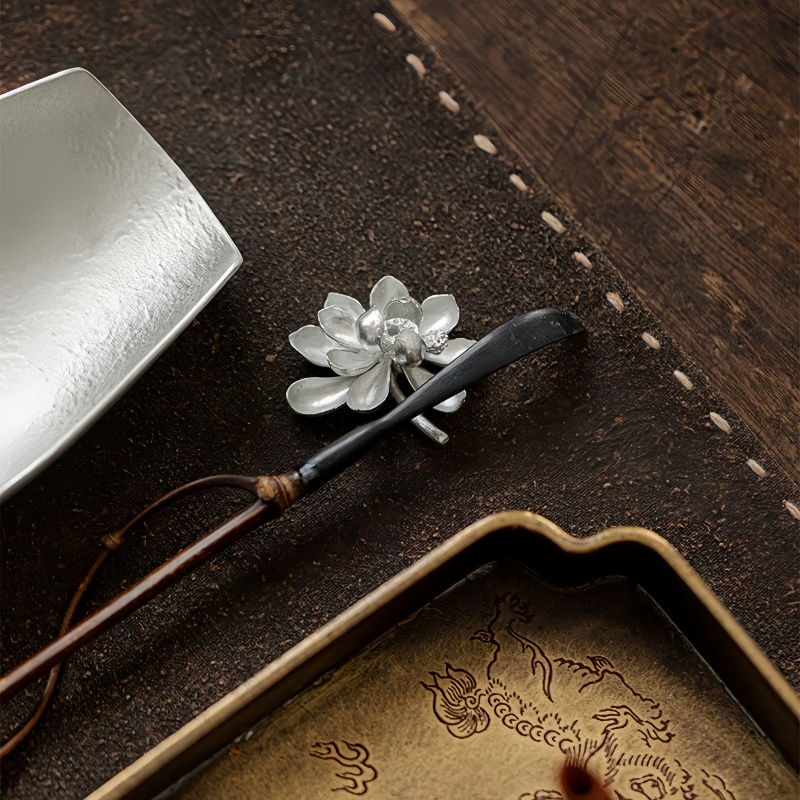 Handmade Pure Tin Lotus Incense Holder