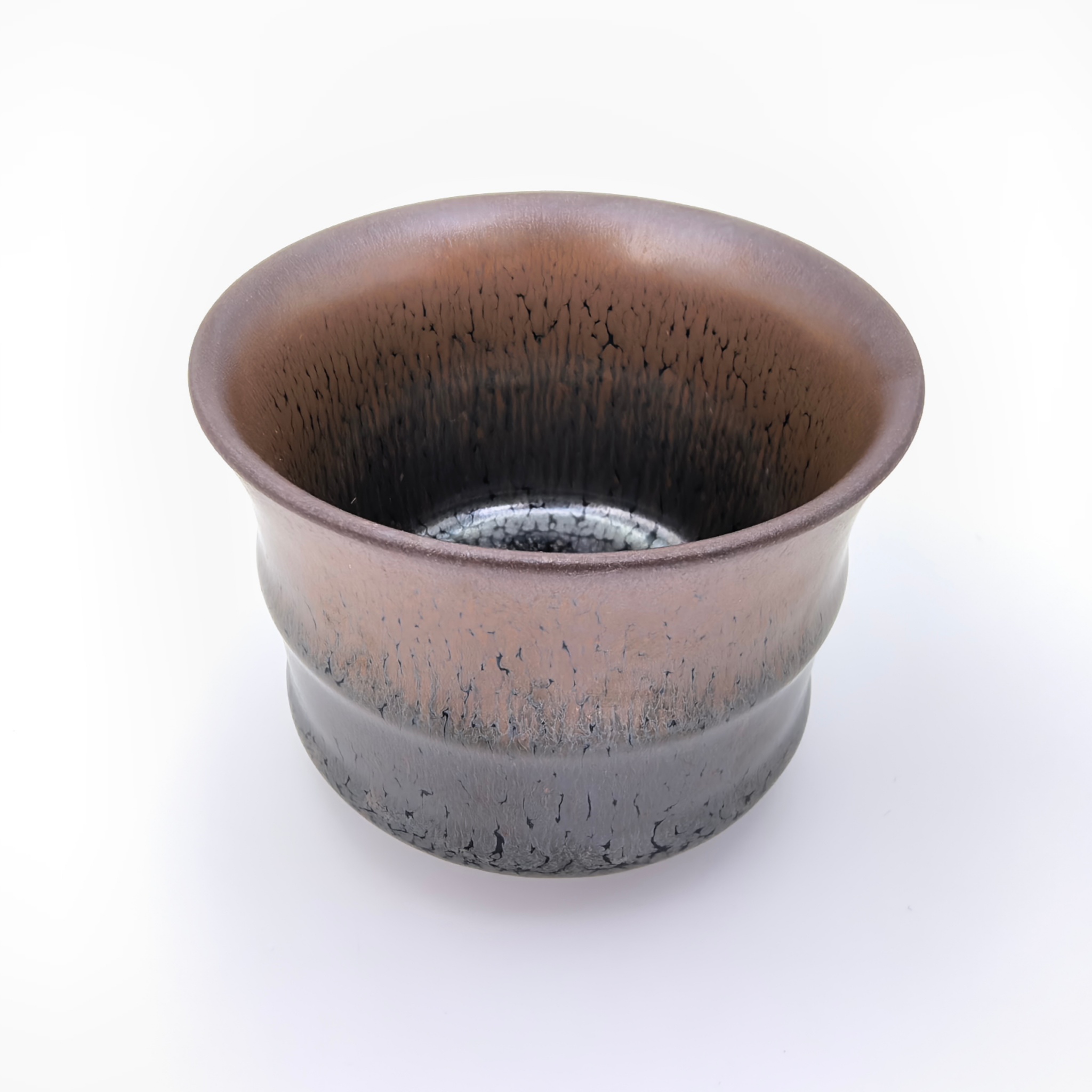 Antique Bronze Ice-Crack Bamboo Jian Zhan Master Tea Cup