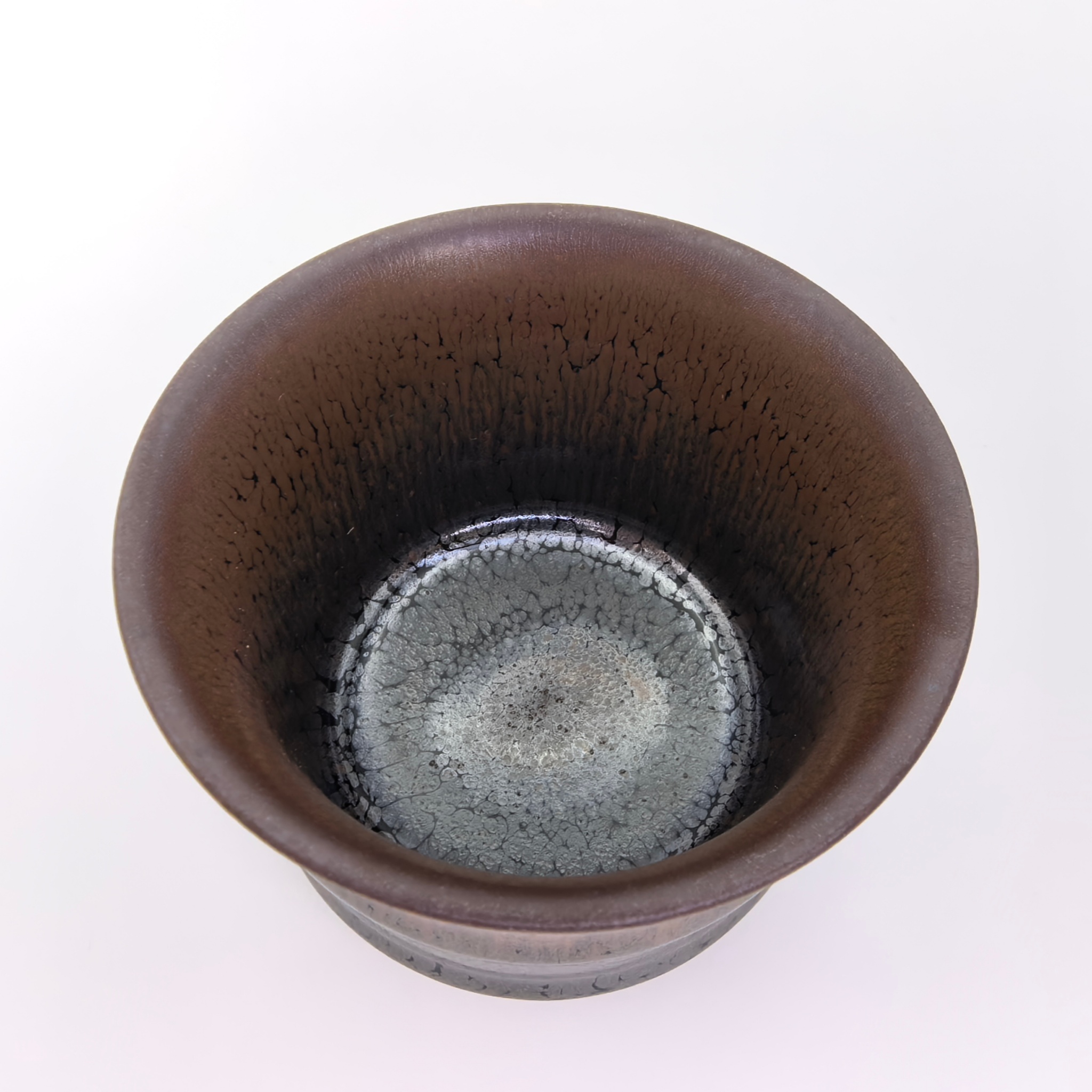 Antique Bronze Ice-Crack Bamboo Jian Zhan Master Tea Cup