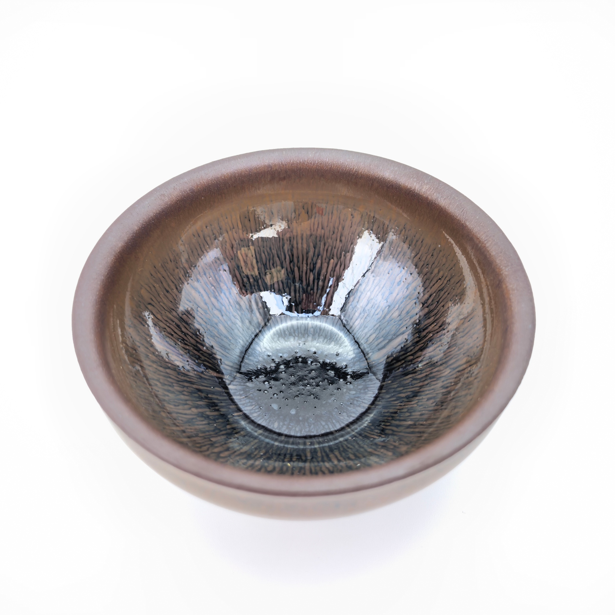 Flowing Clouds Golden Hare's Fur tied-mouth Jian Zhan Tea Cup