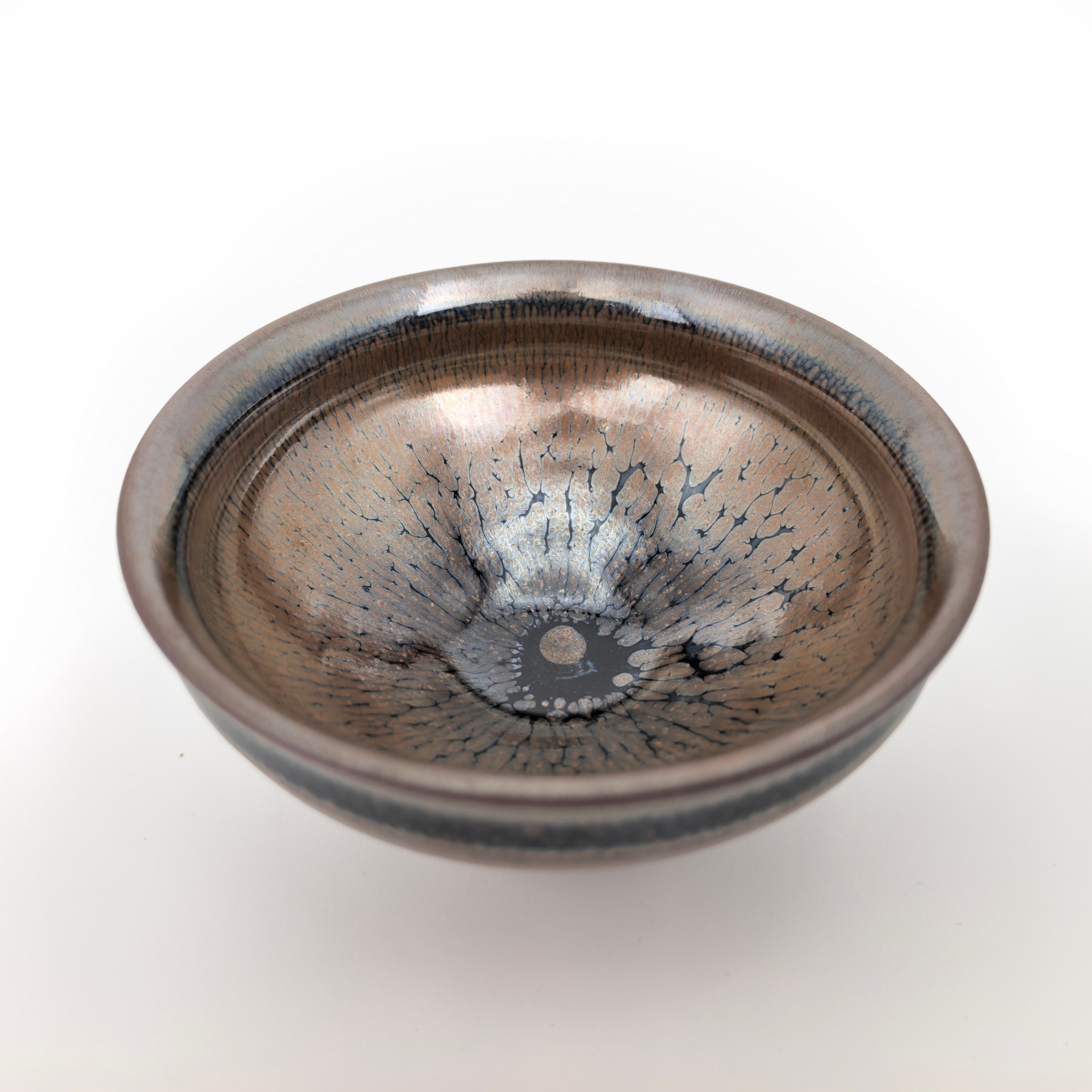 Golden Feather & Stars Partridge Spot tied-mouth Jian Zhan Tea Cup