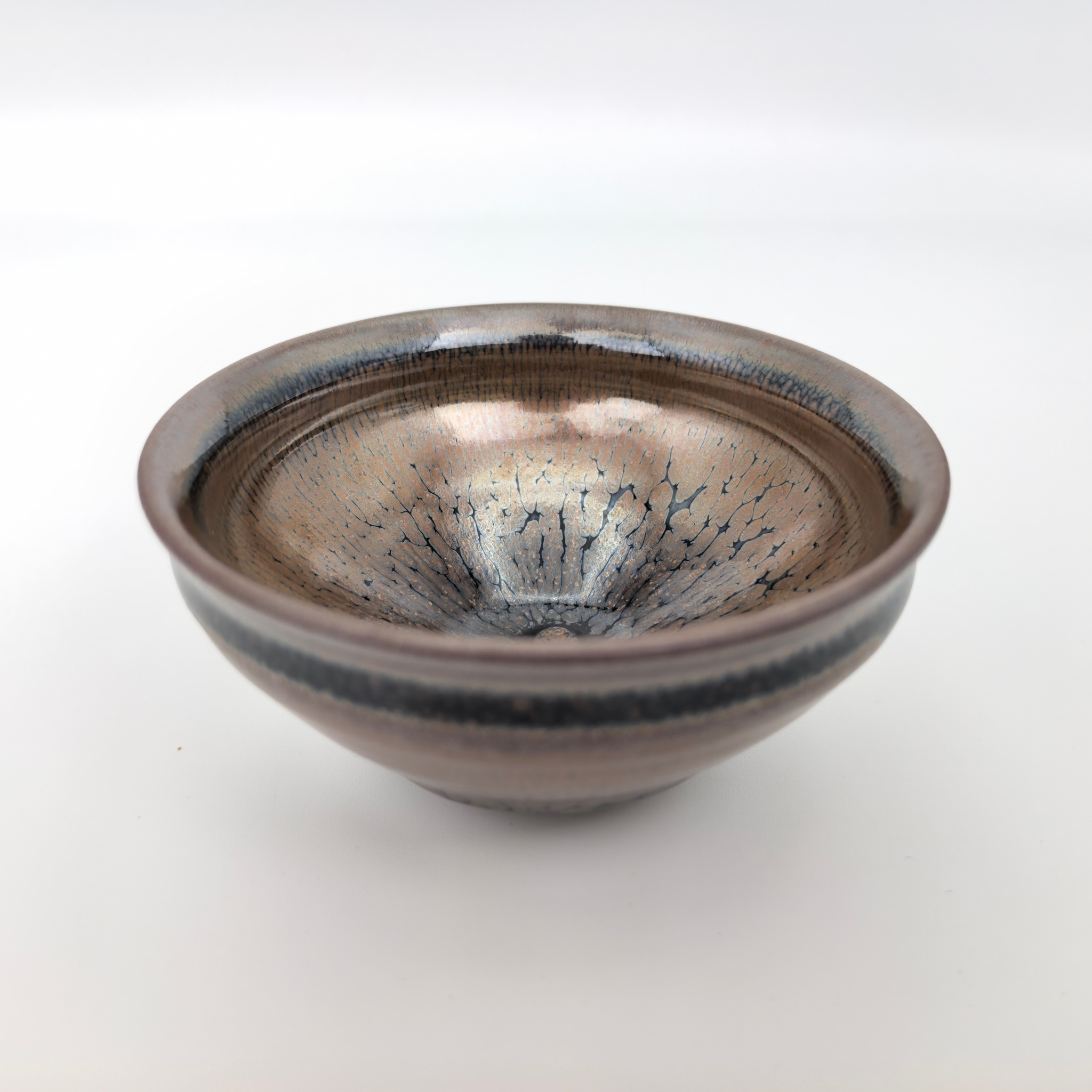 Golden Feather & Stars Partridge Spot tied-mouth Jian Zhan Tea Cup