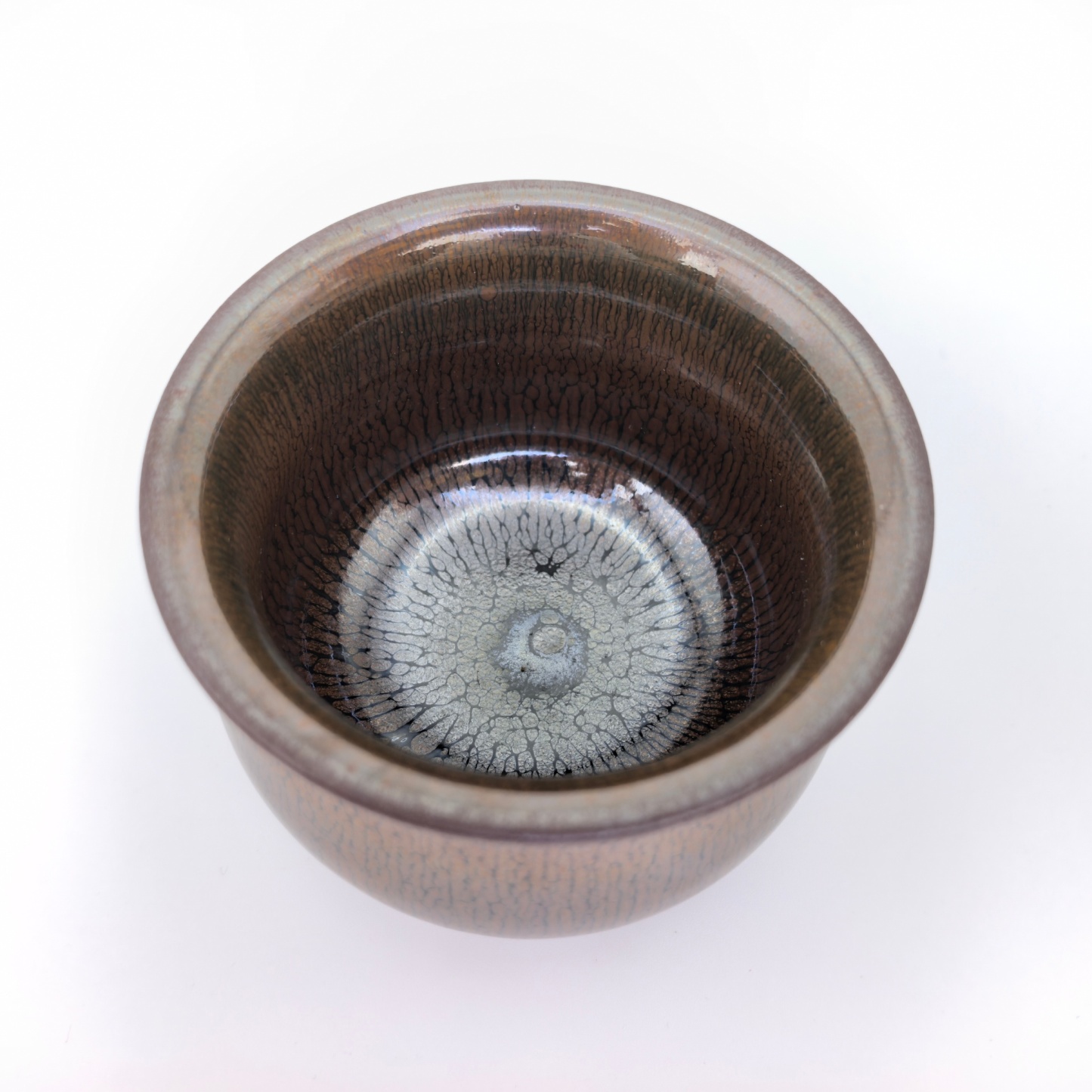 Golden Filigree Hare's Fur Bowl-Shaped Jian Zhan Master Tea Cup