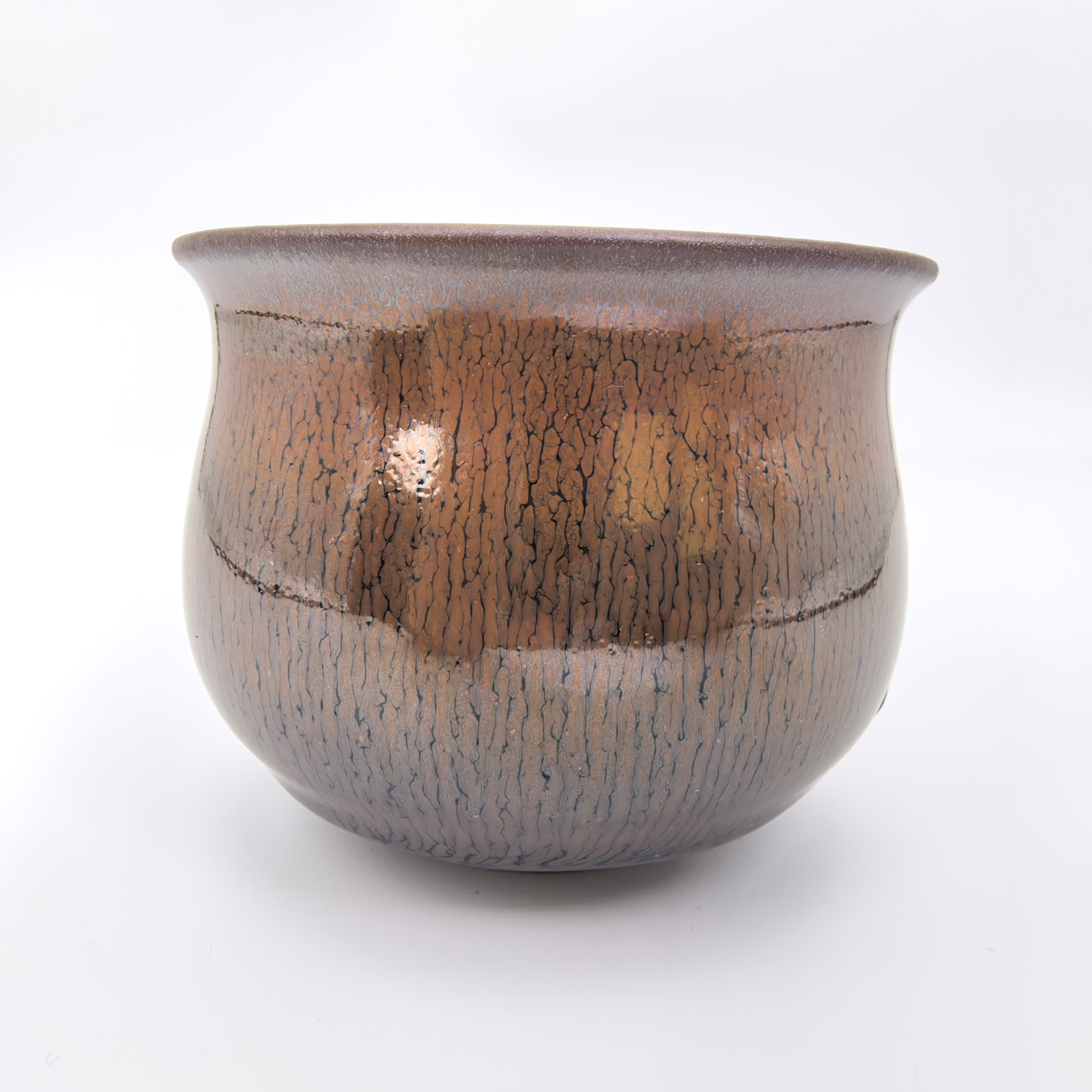 Golden Filigree Hare's Fur Bowl-Shaped Jian Zhan Master Tea Cup