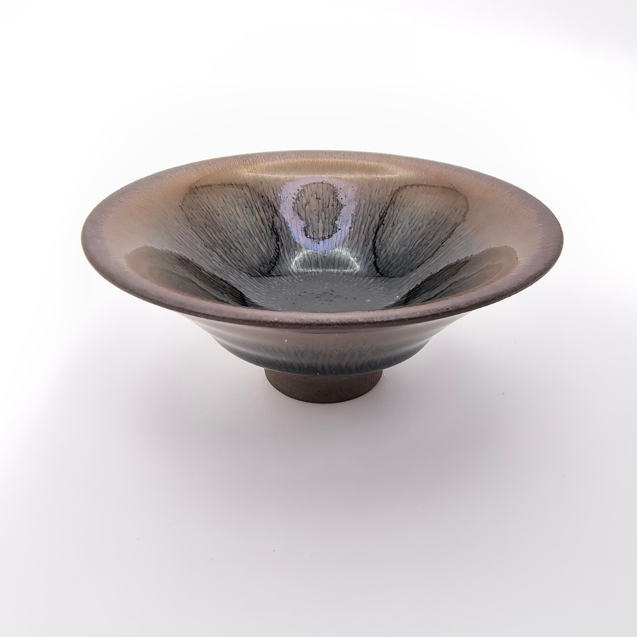 Golden Radiance Hare's Fur wide-mouth Jian Zhan Tea Cup