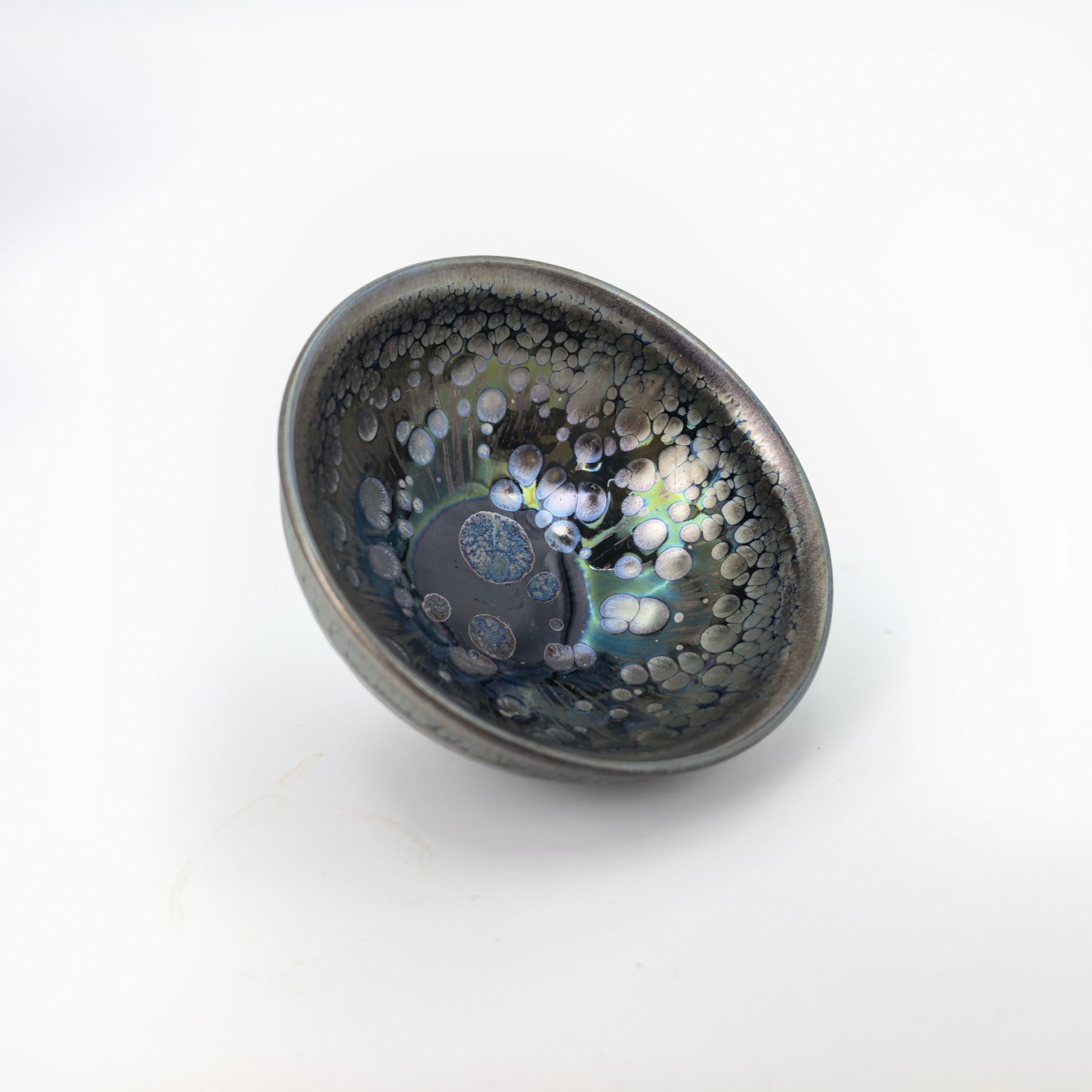 Odin's Sapphire Gaze tied-mouth Yohen Jian Zhan Tea Cup