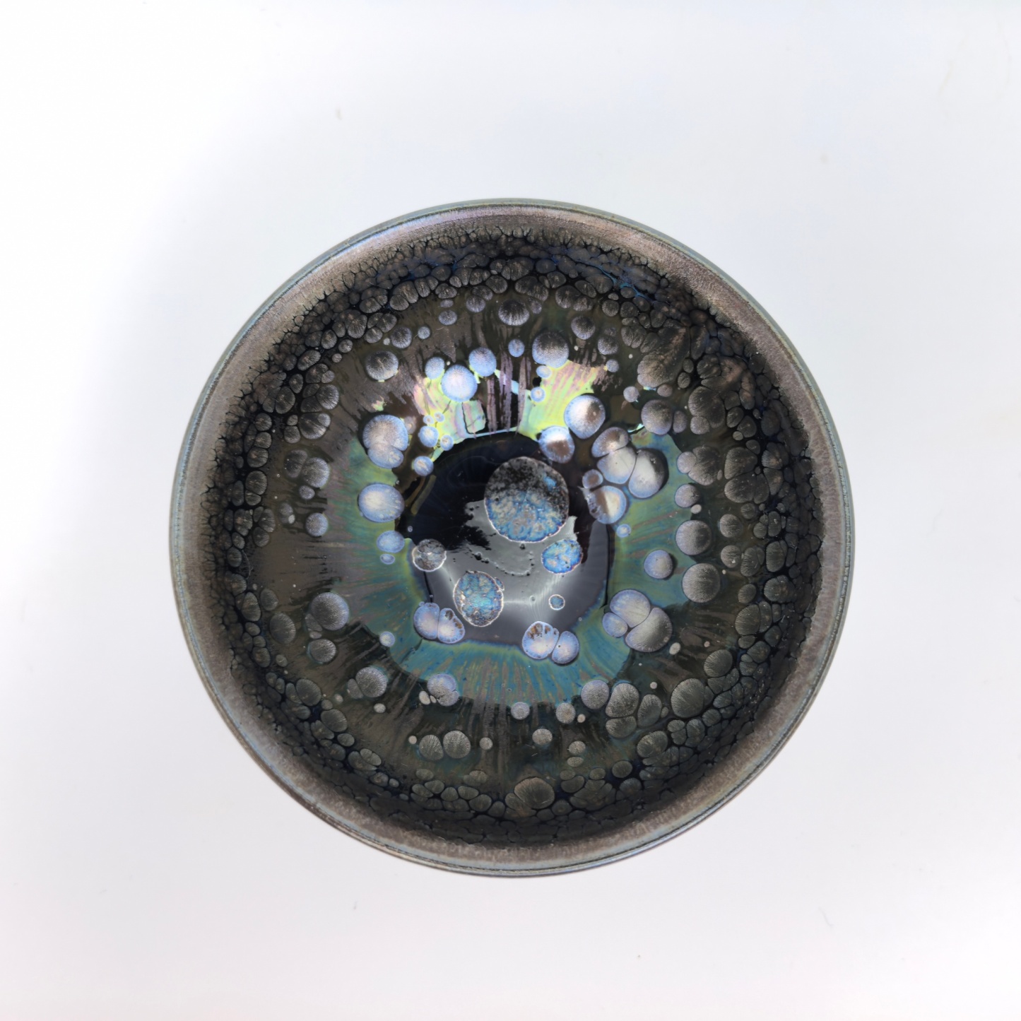 Odin's Sapphire Gaze tied-mouth Yohen Jian Zhan Tea Cup