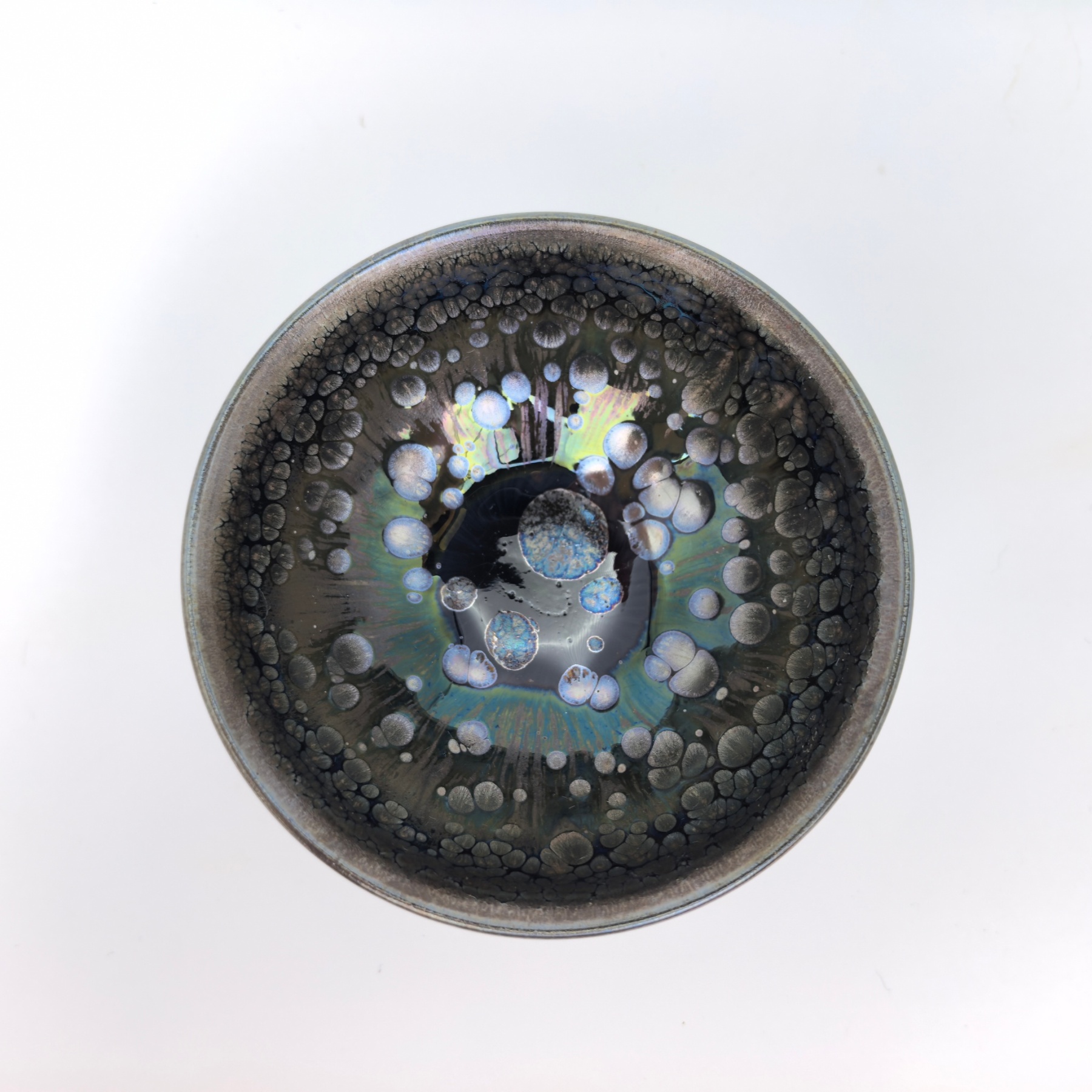 Odin's Sapphire Gaze tied-mouth Yohen Jian Zhan Tea Cup