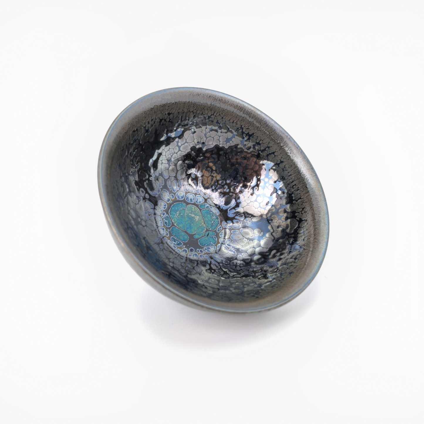 Gaia's Crystal Veins tied-mouth Yohen Jian Zhan Tea Cup