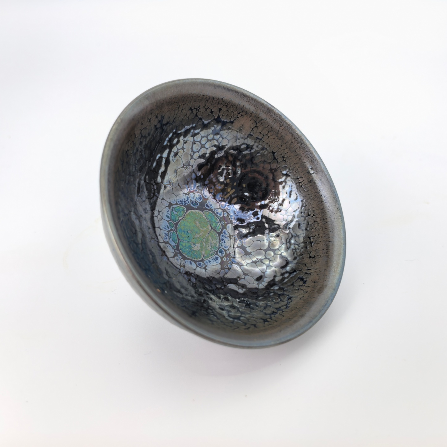 Prometheus' Fiery Gems tied-mouth Yohen Jian Zhan Tea Cup