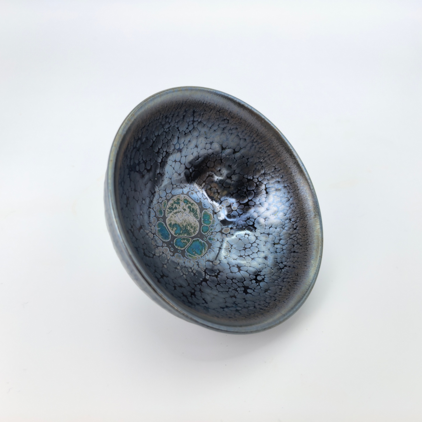 Poseidon's Oceanic Gems tied-mouth Yohen Jian Zhan Tea Cup