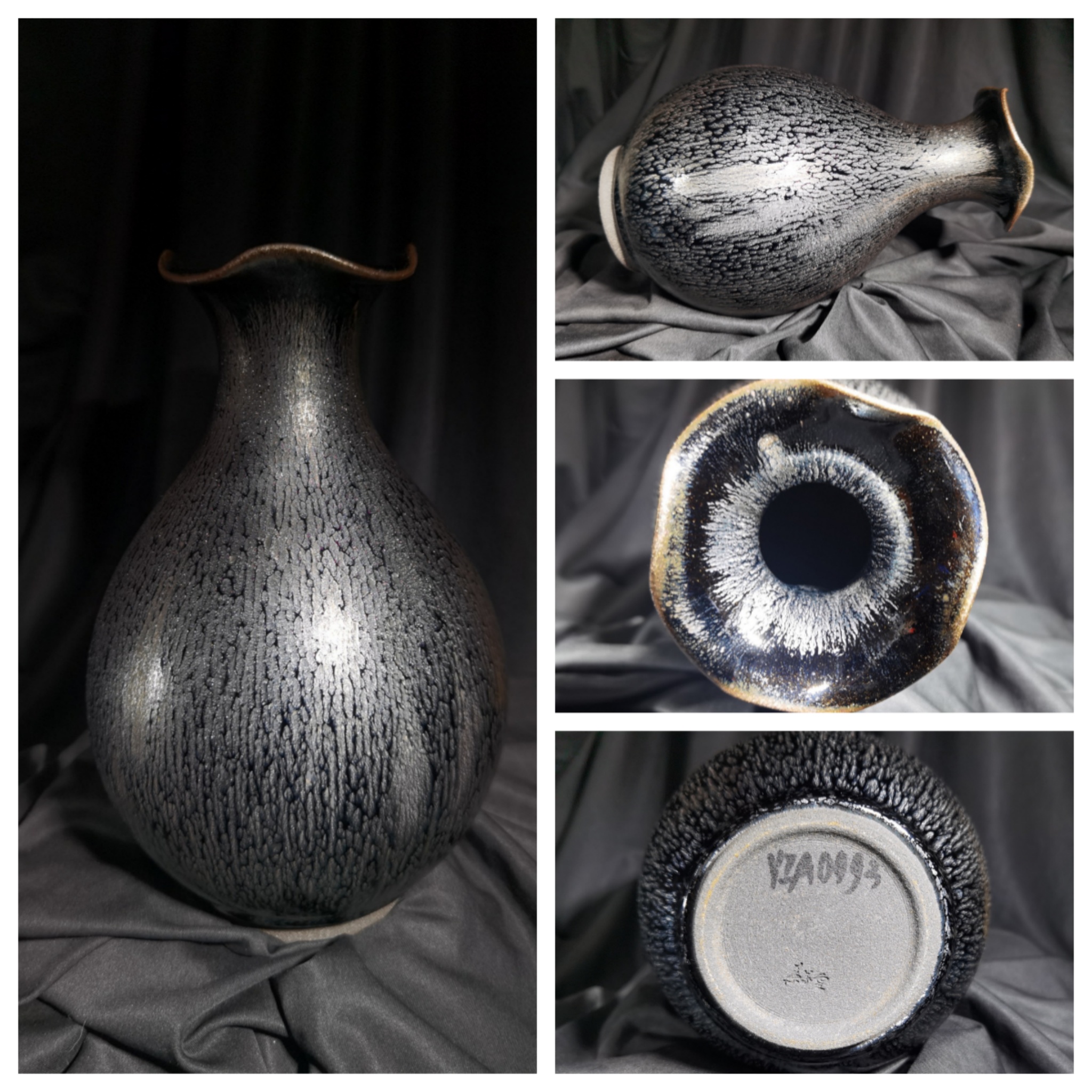 Lapis Lazuli of the Night oil-spot plum-blossom-mouth Yuhuchun vase