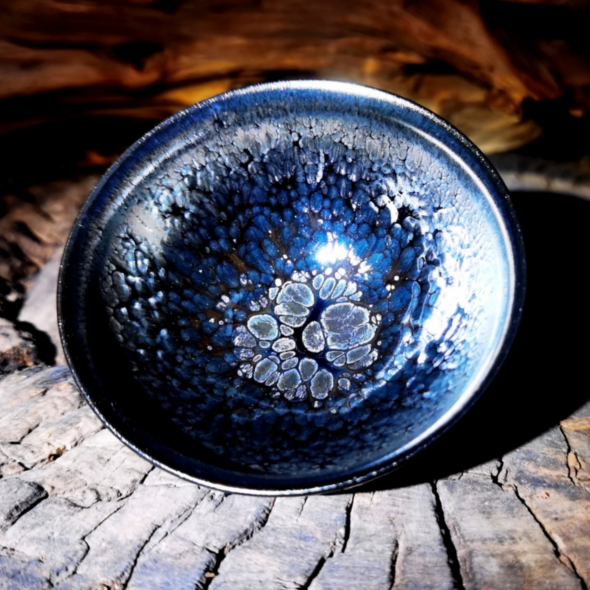 Odin's Cosmic Fragments tied-mouth Yohen Jian Zhan Tea Cup