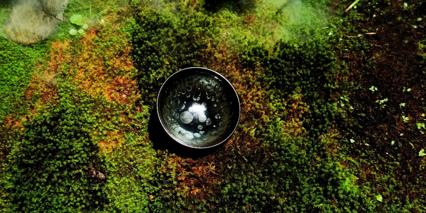 Odin's Sapphire Gaze tied-mouth Yohen Jian Zhan Tea Cup