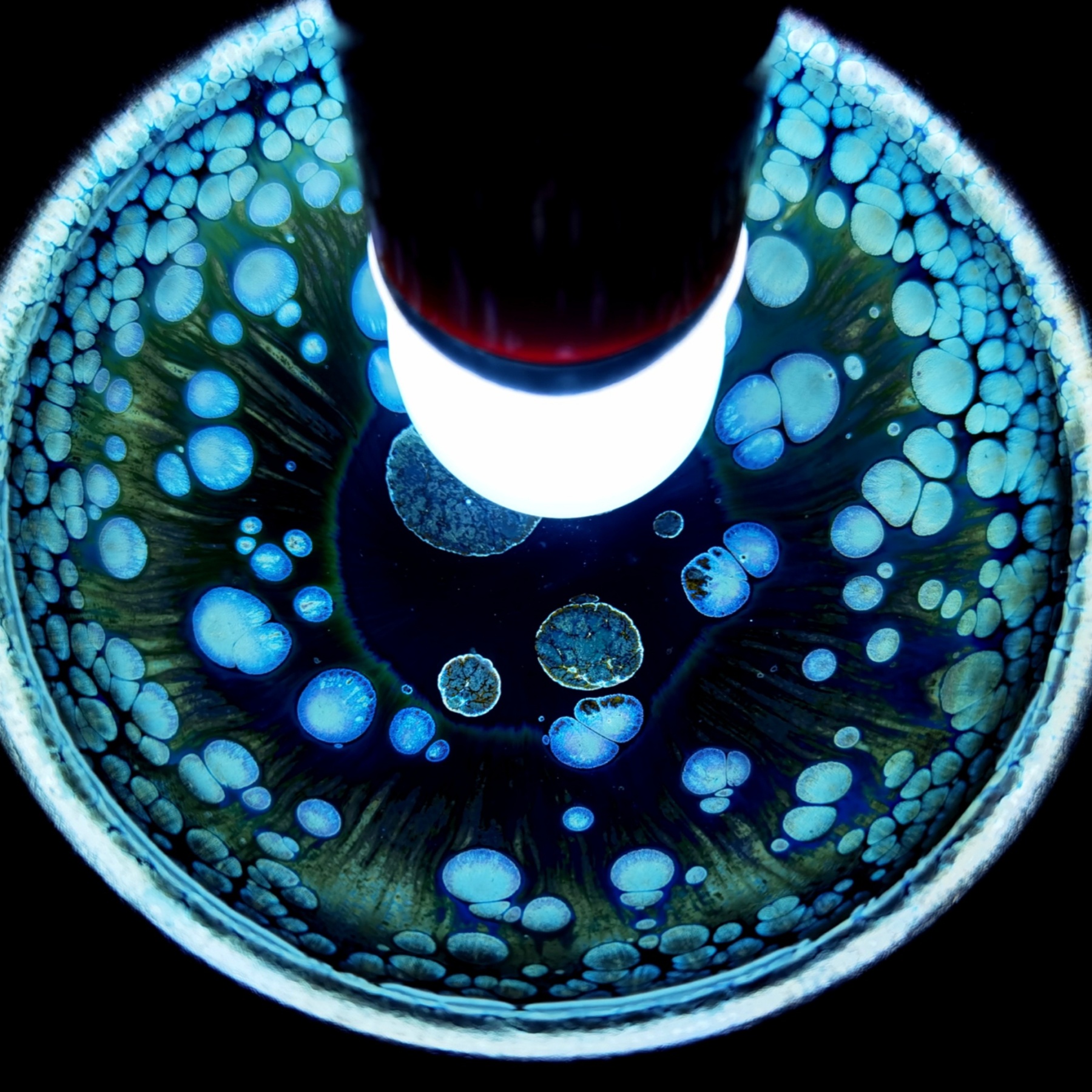 Odin's Sapphire Gaze tied-mouth Yohen Jian Zhan Tea Cup