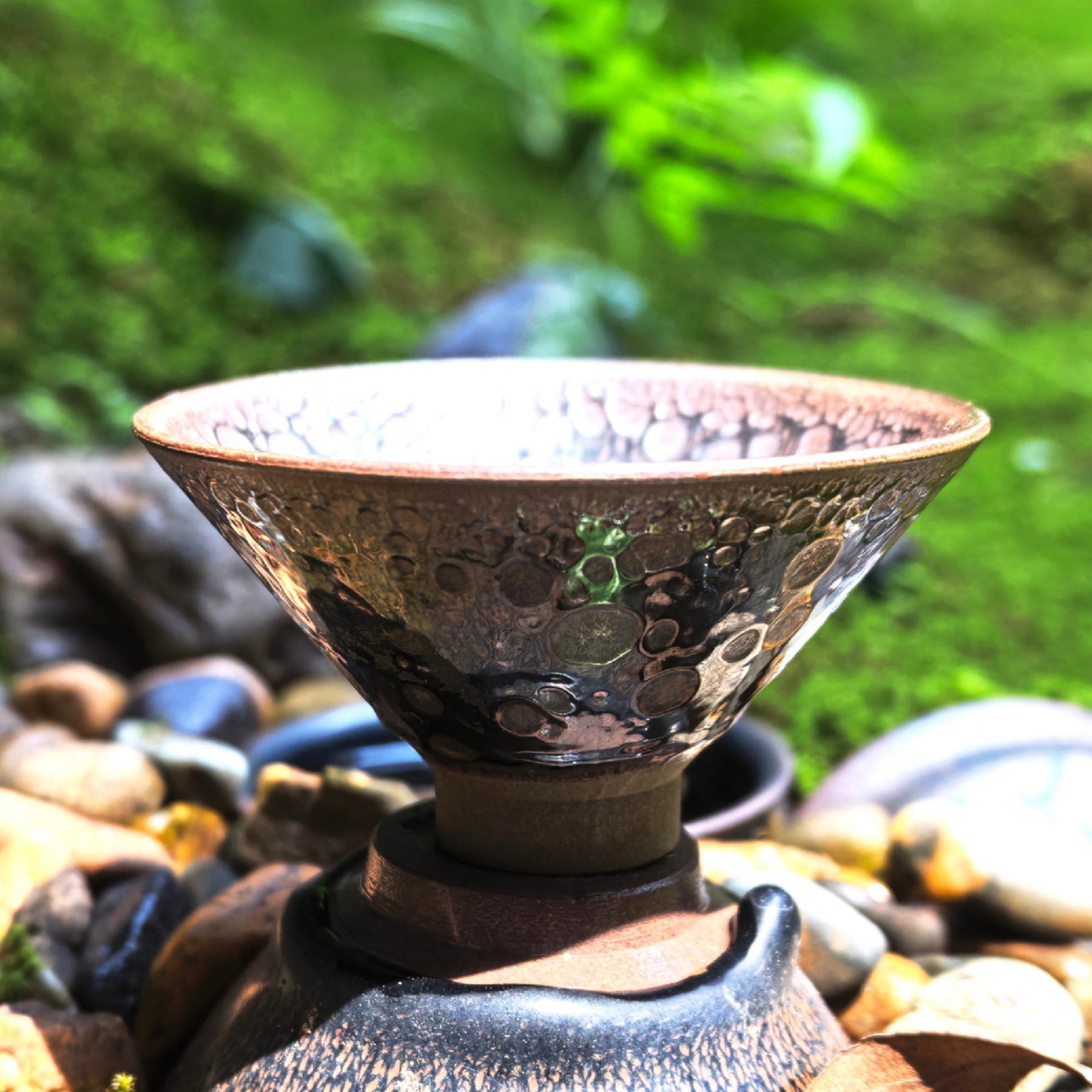 Poseidon's Abyssal Chalice wide-mouth Yohen Jian Zhan Tea Cup