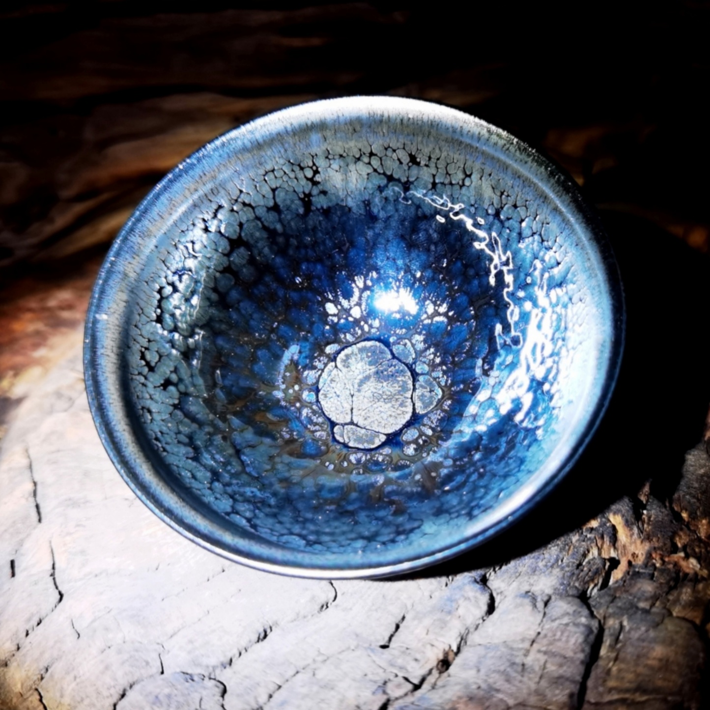 Prometheus' Fiery Gems tied-mouth Yohen Jian Zhan Tea Cup