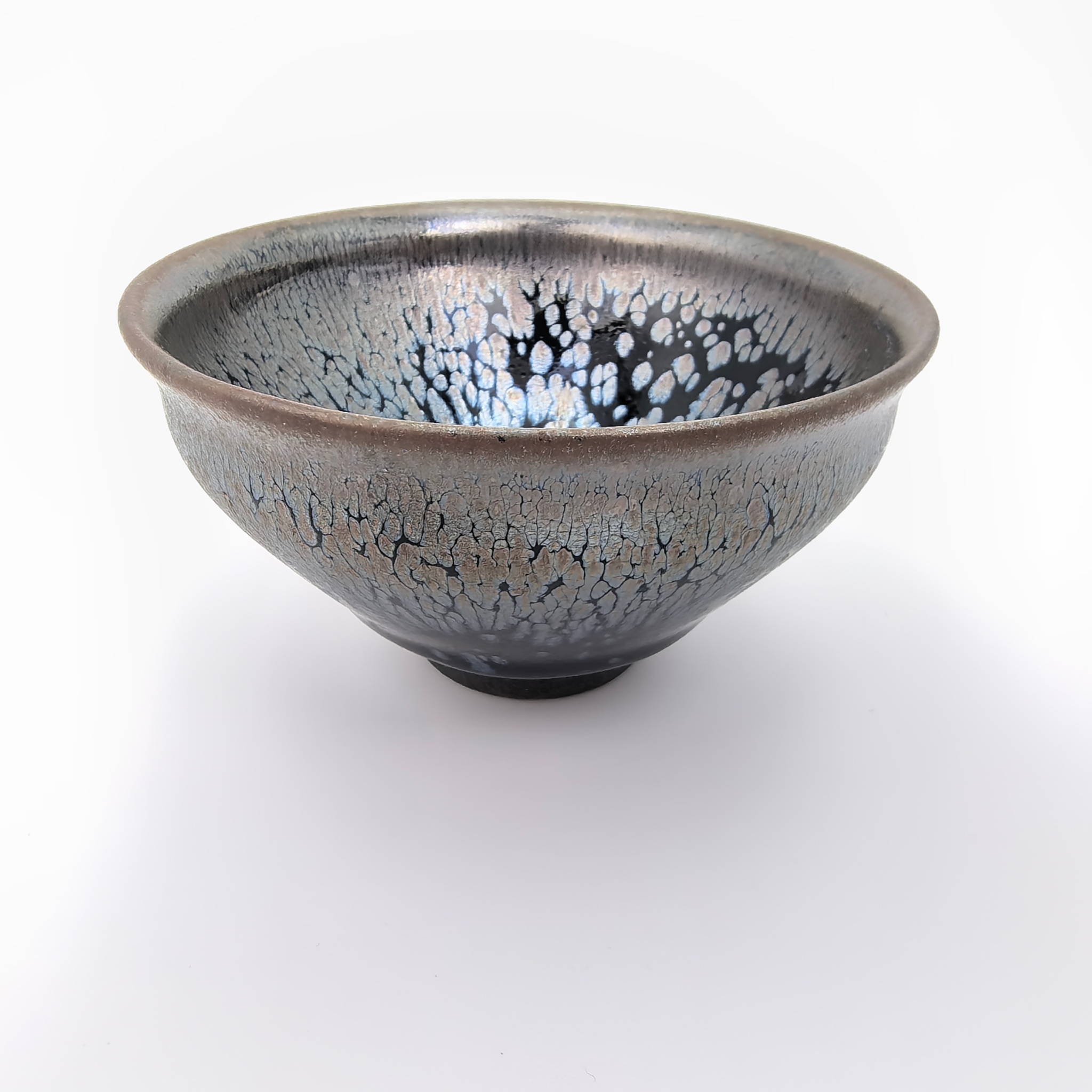 Shimmering Scale Silver Oil-Spot tied-mouth Jian Zhan Tea Cup