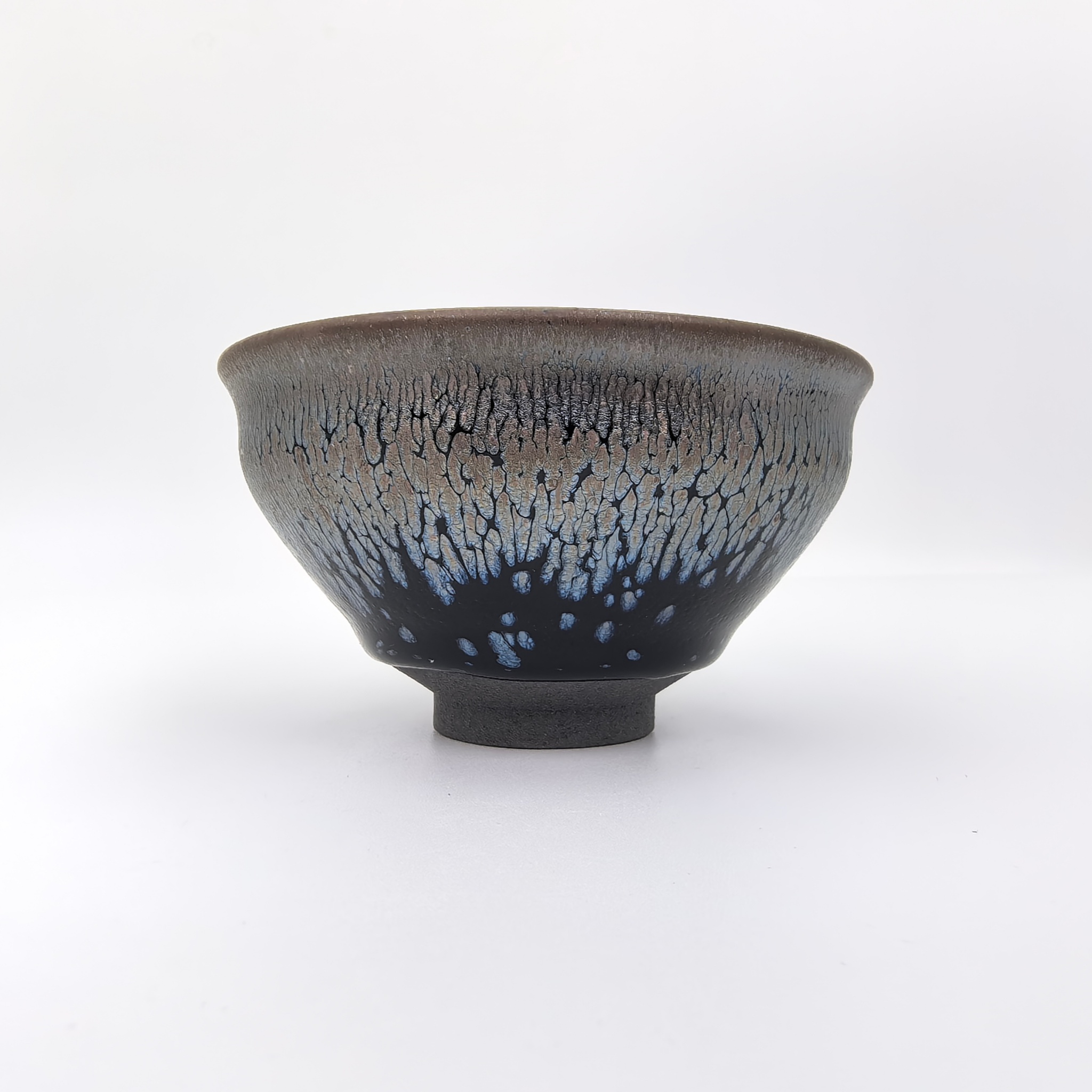 Shimmering Scale Silver Oil-Spot tied-mouth Jian Zhan Tea Cup