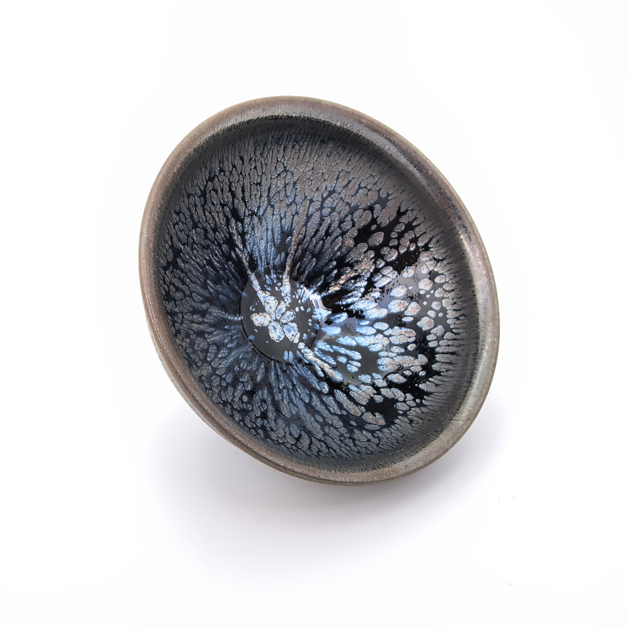 Shimmering Scale Silver Oil-Spot tied-mouth Jian Zhan Tea Cup