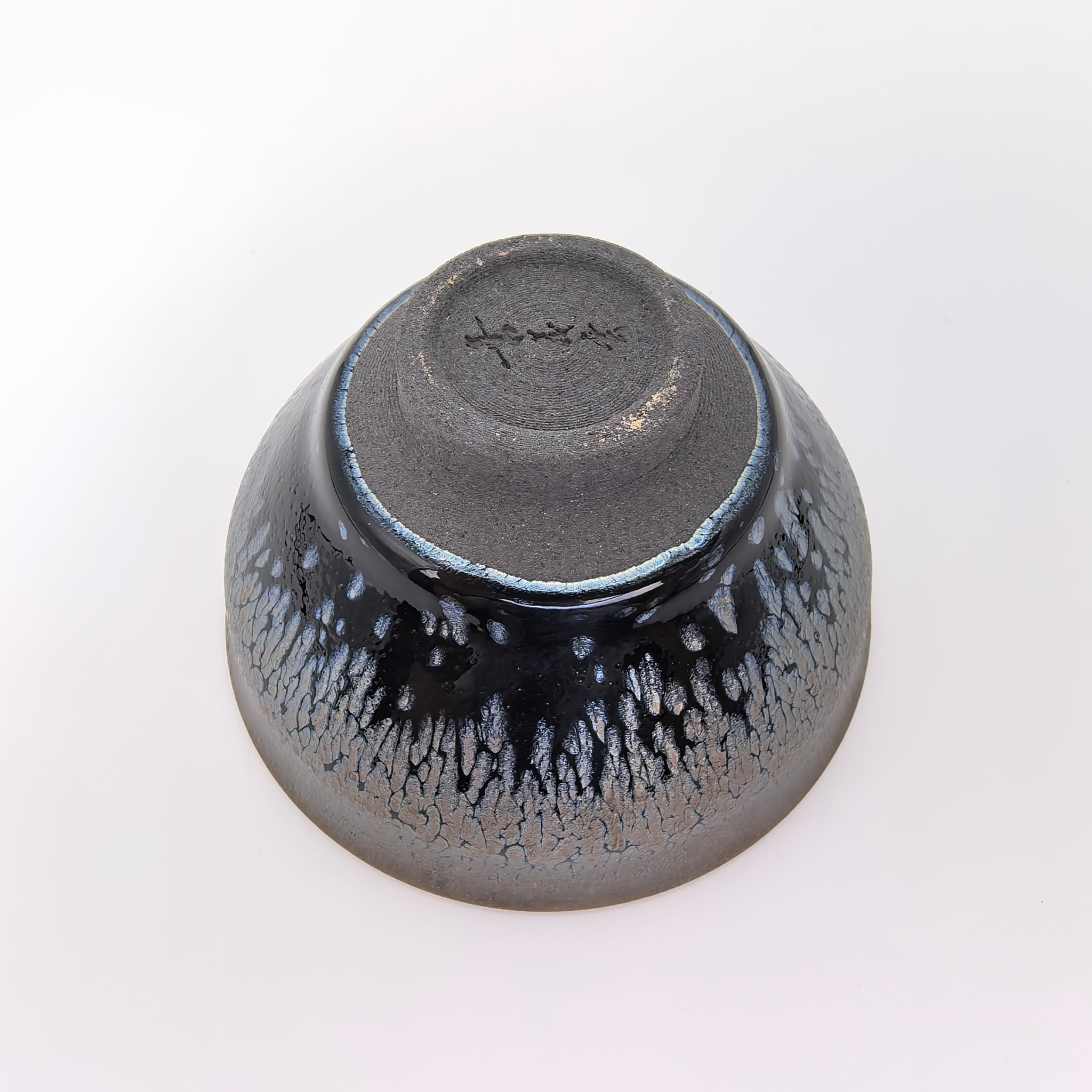 Shimmering Scale Silver Oil-Spot tied-mouth Jian Zhan Tea Cup