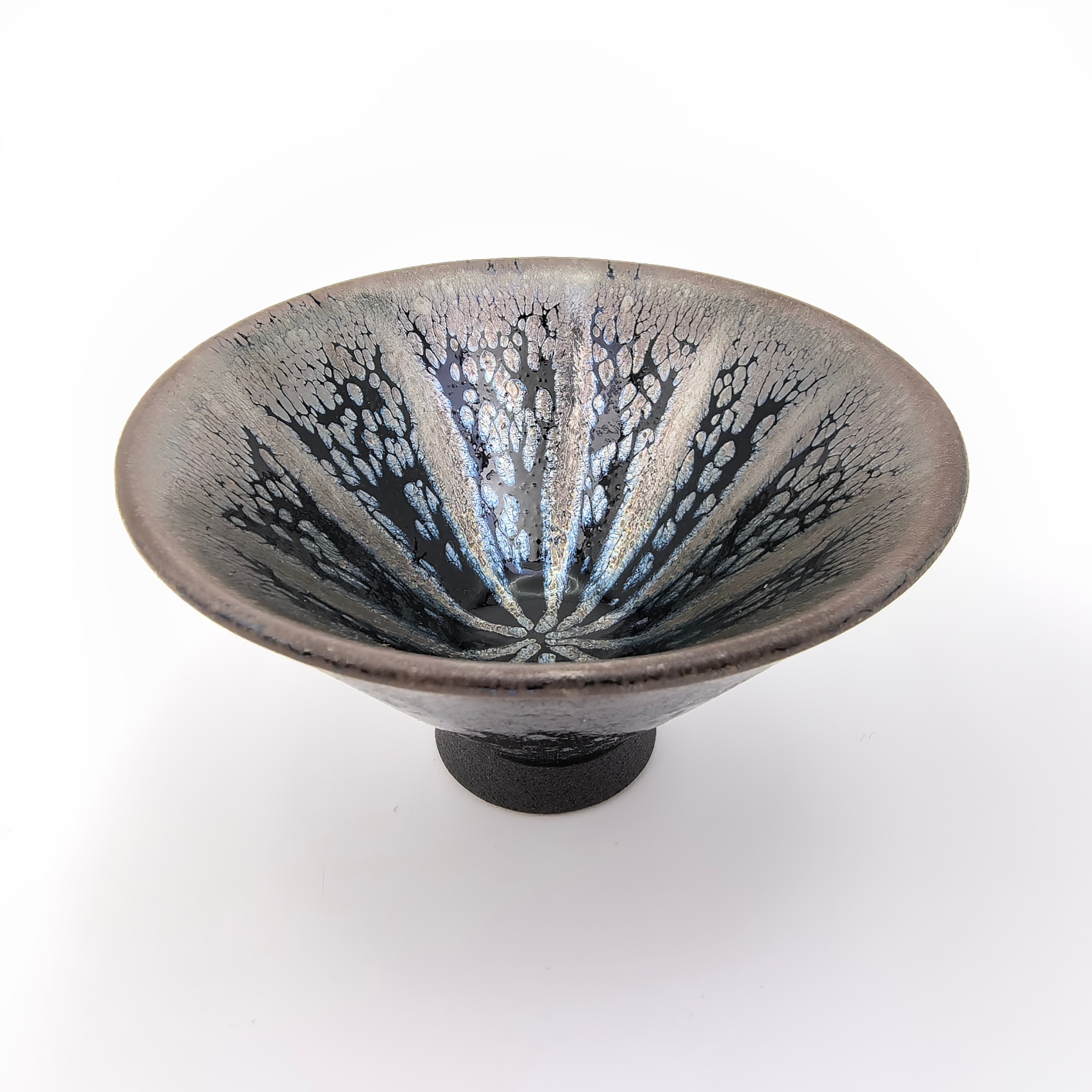 Silver Stars in Snow Oil Spot wide-mouth Jian Zhan Tea Cup