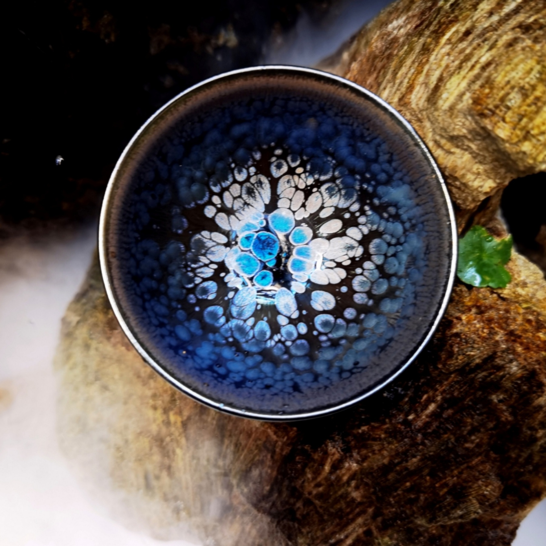 Valkyrie's Celestial Shards tied-mouth Yohen Jian Zhan Tea Cup