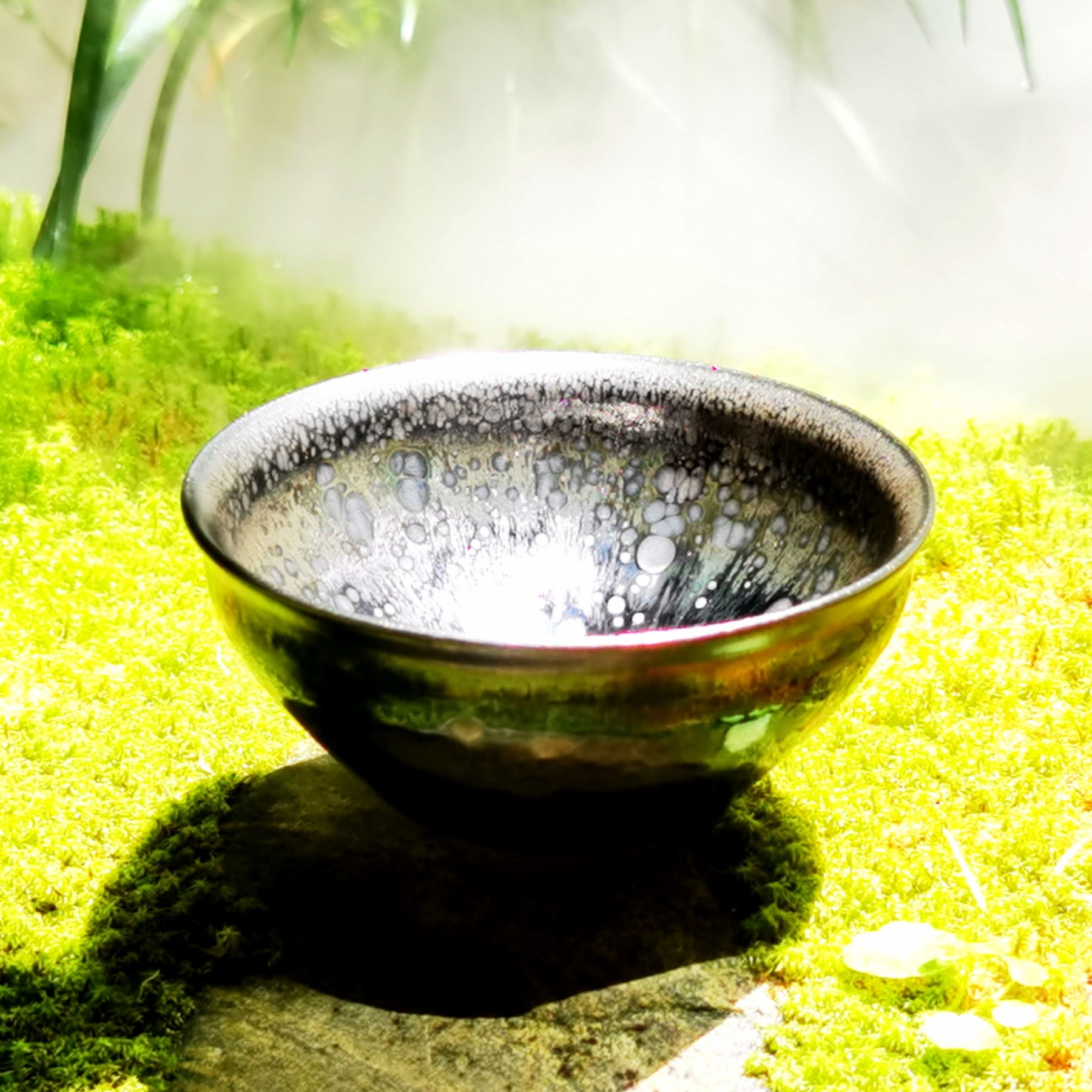 Zeus' Thunderbolt Sparkles tied-mouth Yohen Jian Zhan Tea Cup