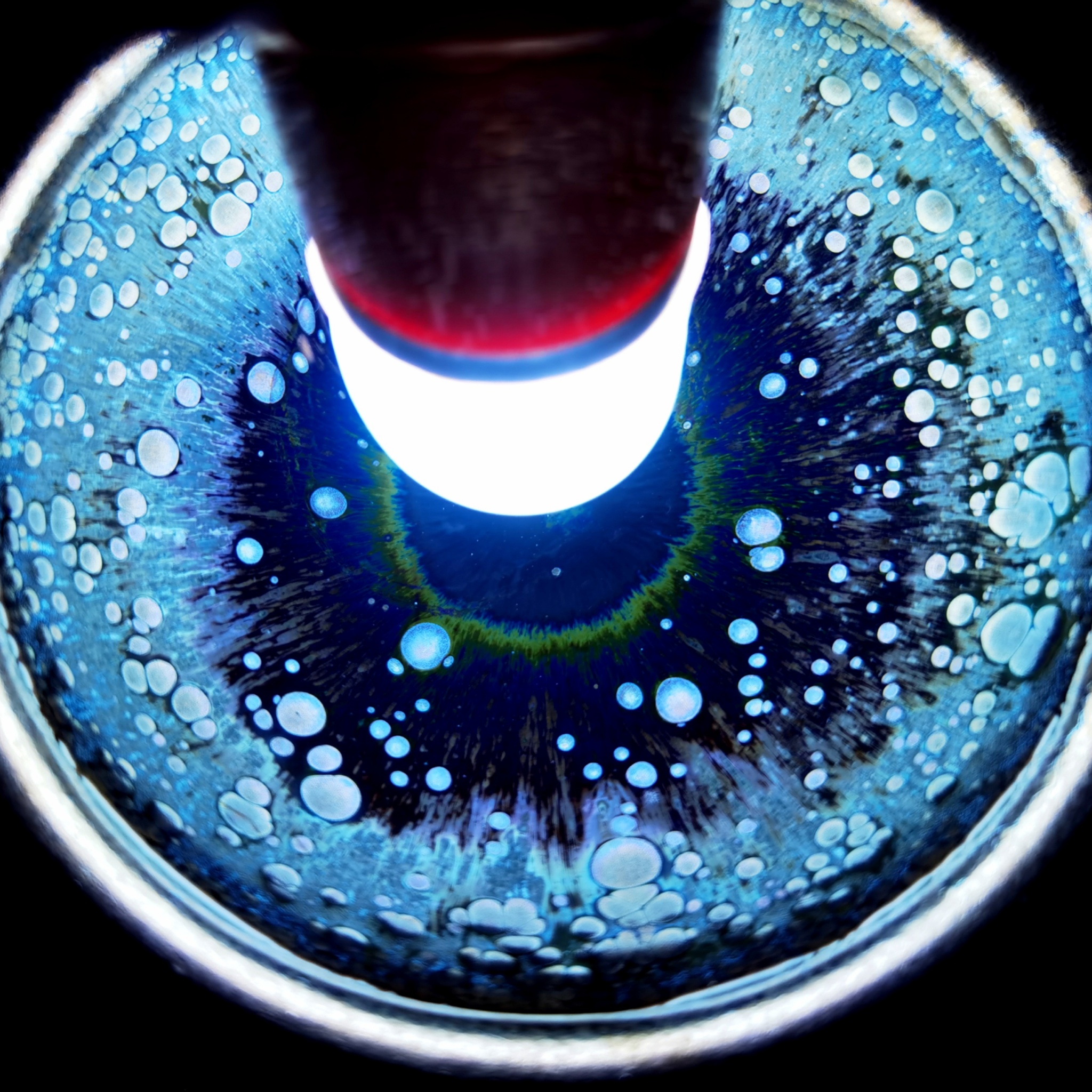 Zeus' Thunderbolt Sparkles tied-mouth Yohen Jian Zhan Tea Cup