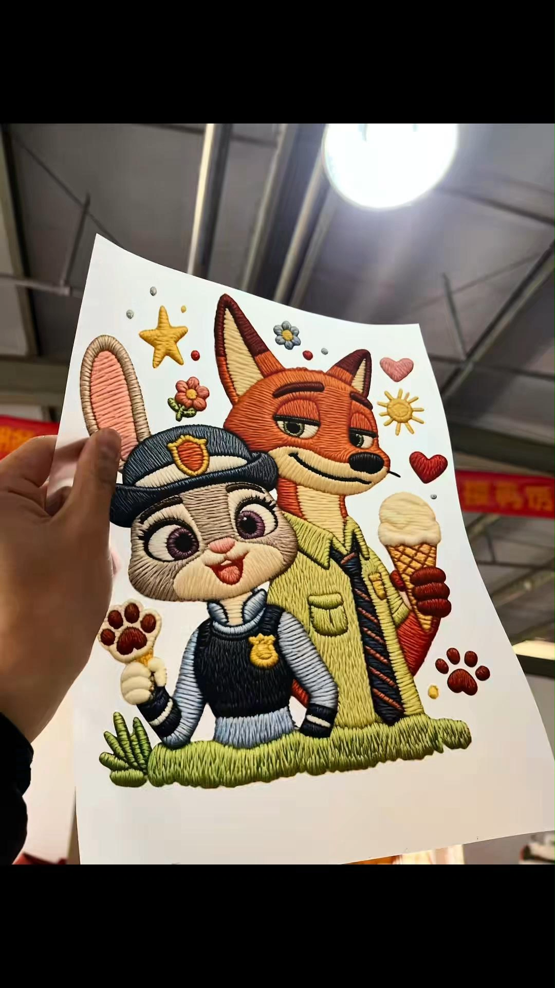 Imitation embroidery heat transfer painting series