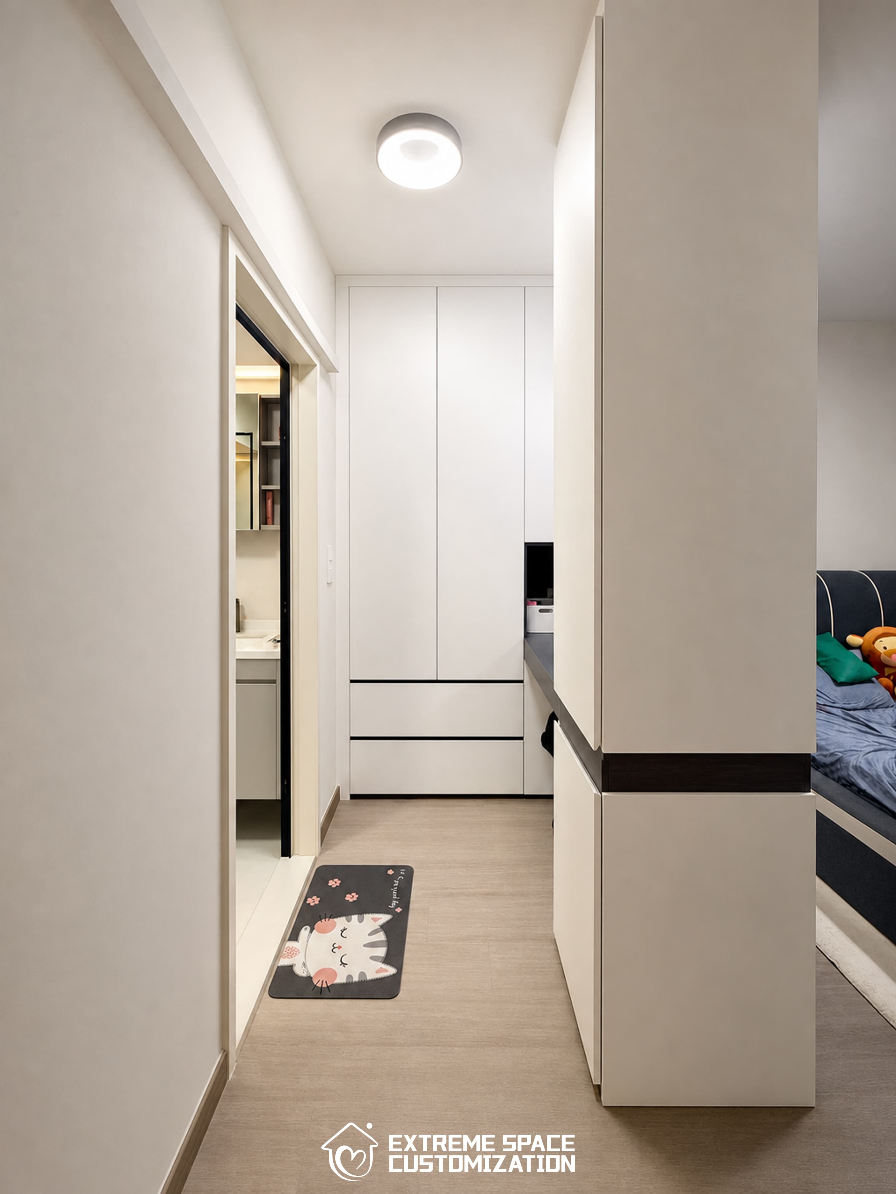 Monochrome Minimalist HDB Full House in Tengah Garden Walk