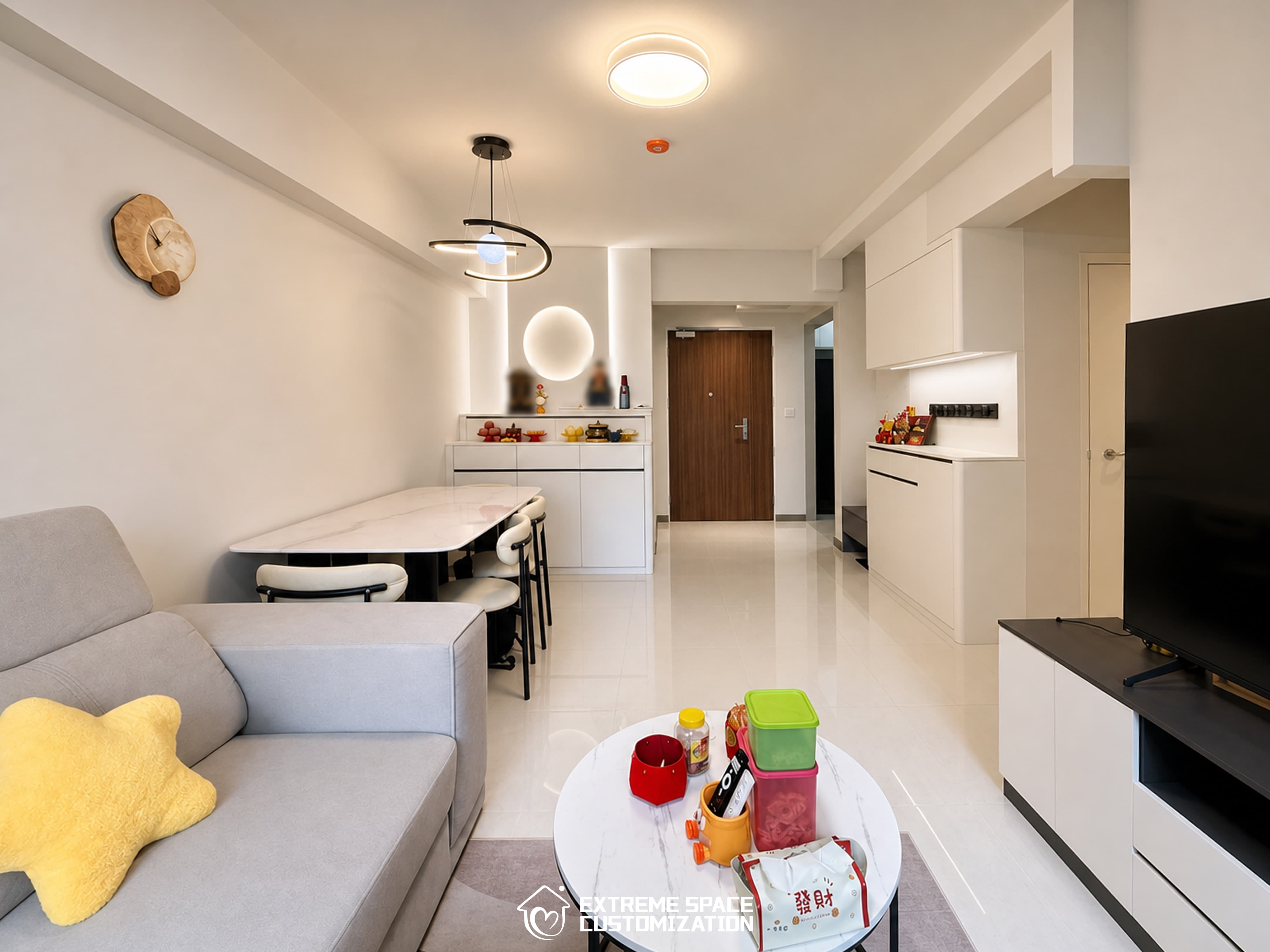 Monochrome Minimalist HDB Full House in Tengah Garden Walk