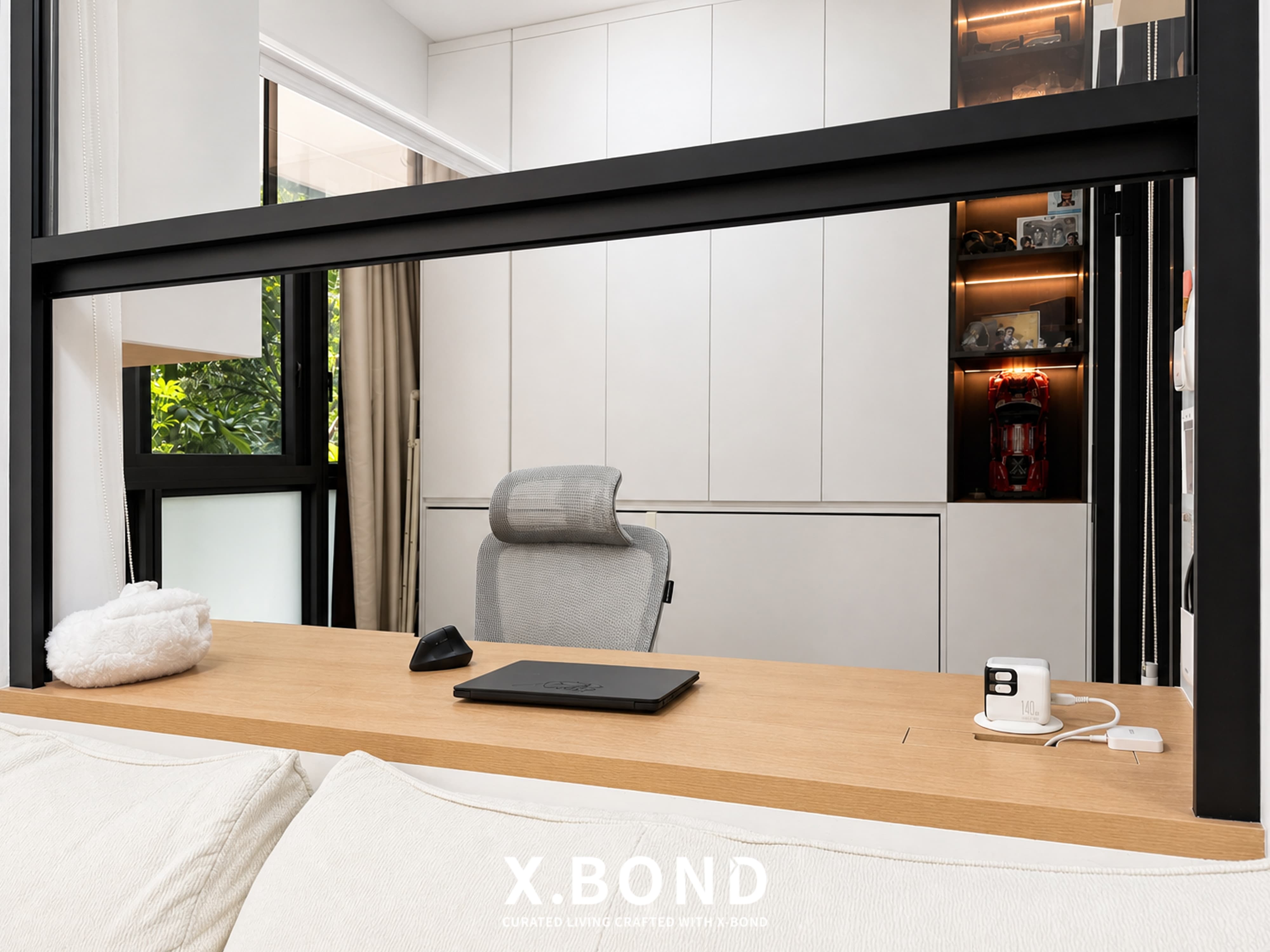 Dark Wood Modern Condo with Murphy Bed in Sims Urban Oasis