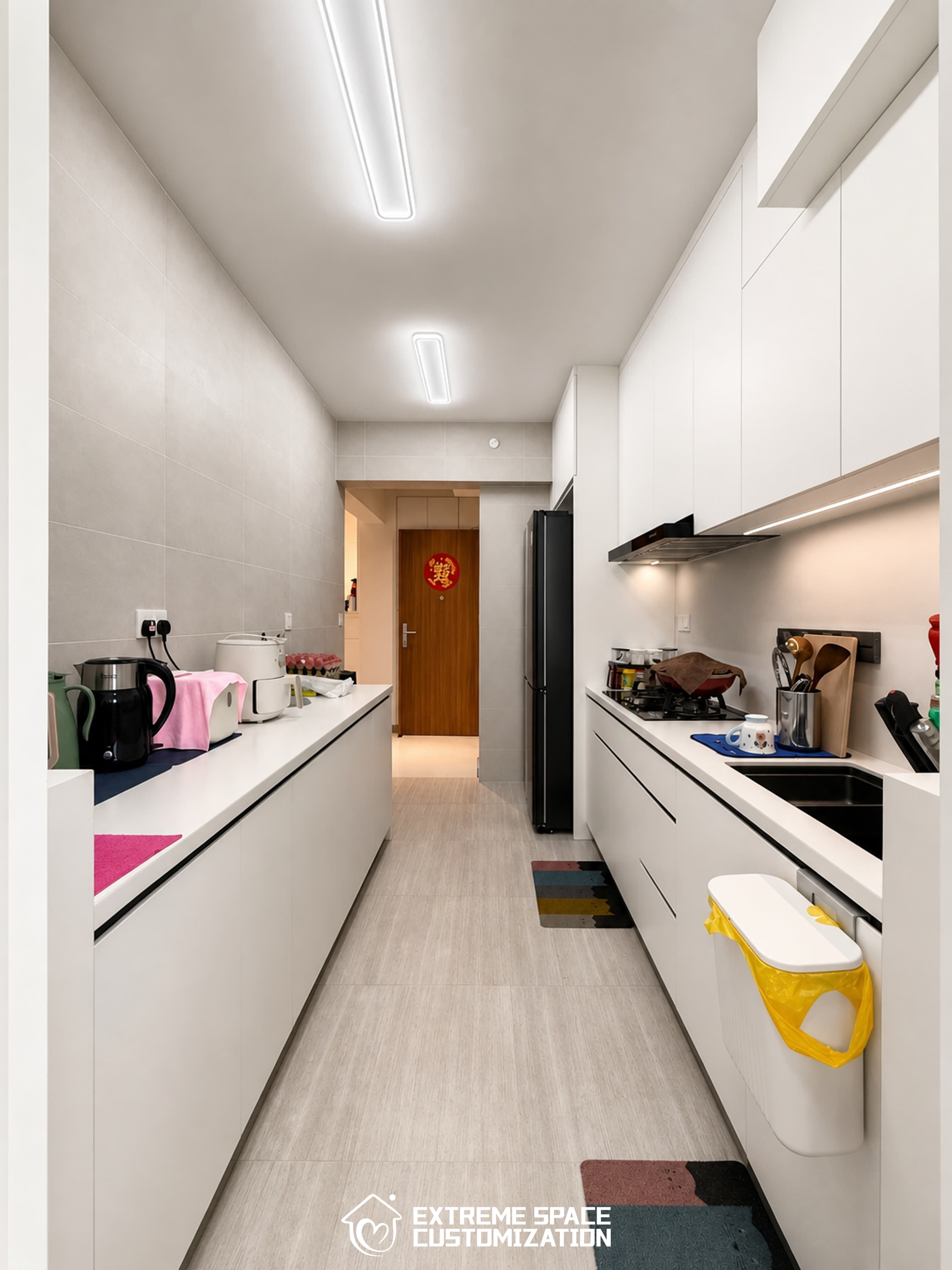 Monochrome Minimalist HDB Full House in Tengah Garden Walk