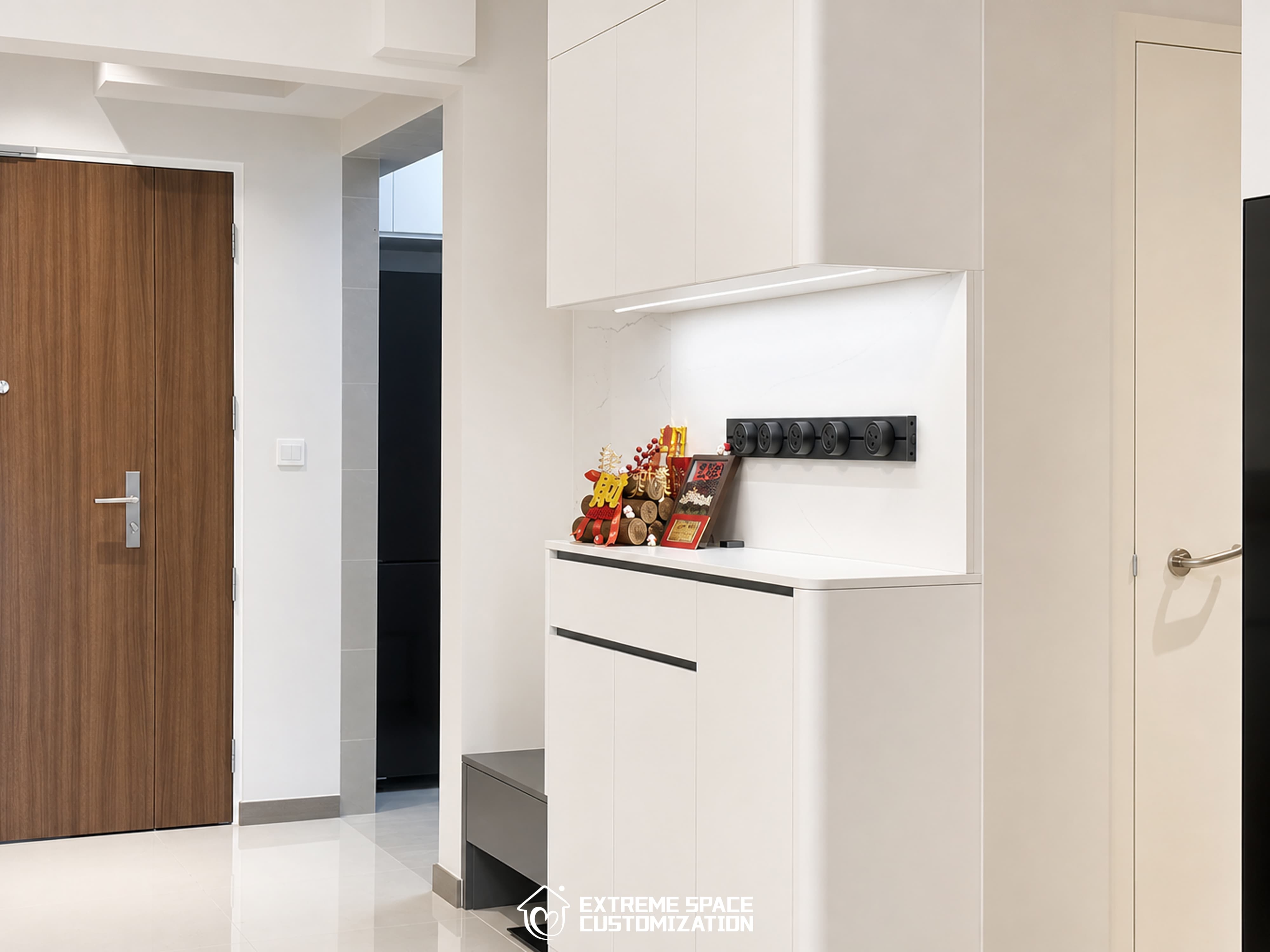Monochrome Minimalist HDB Full House in Tengah Garden Walk