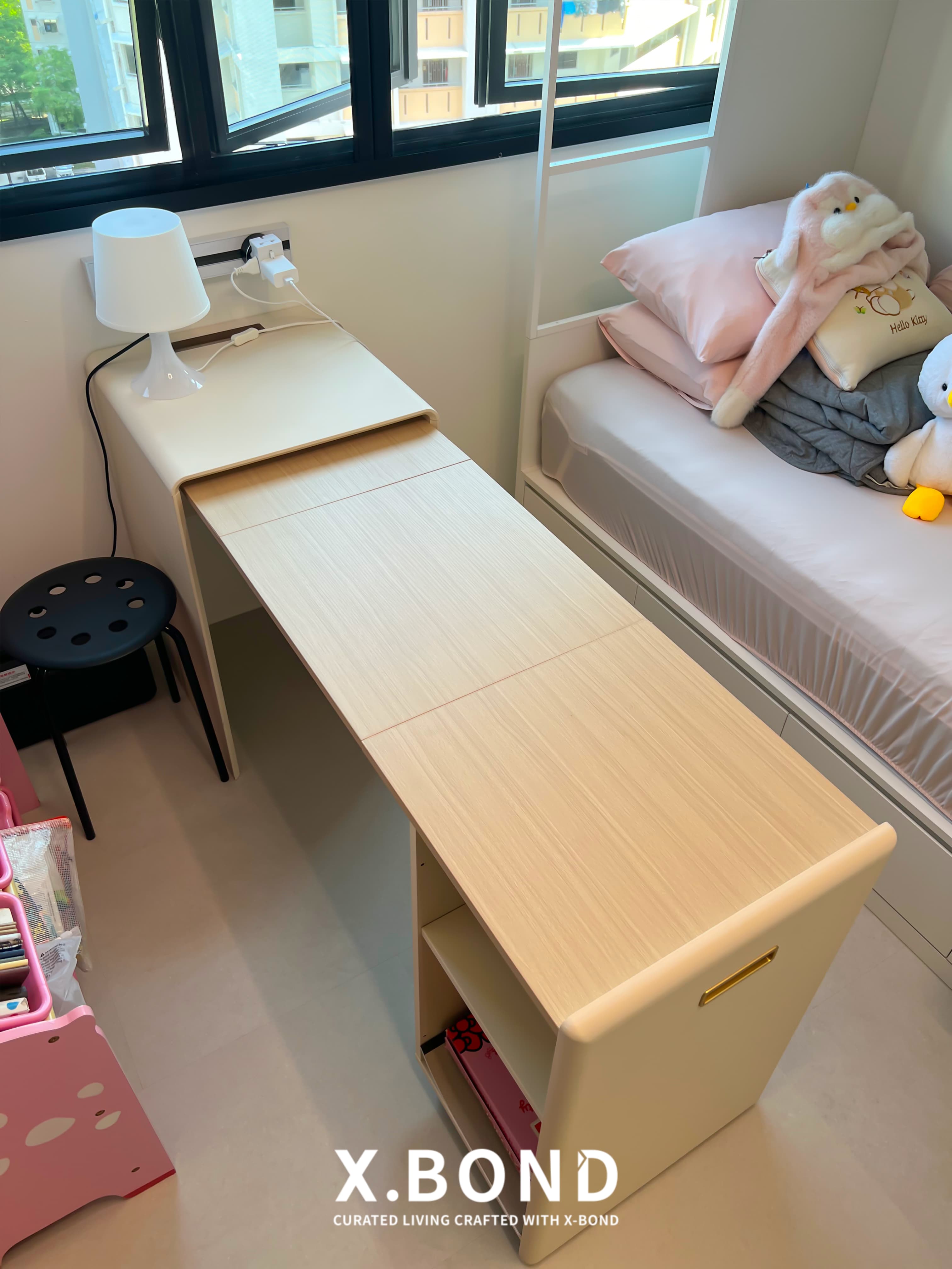 Pastel-Toned Kids’ Bedrooms with Built-In Storage in Yishun
