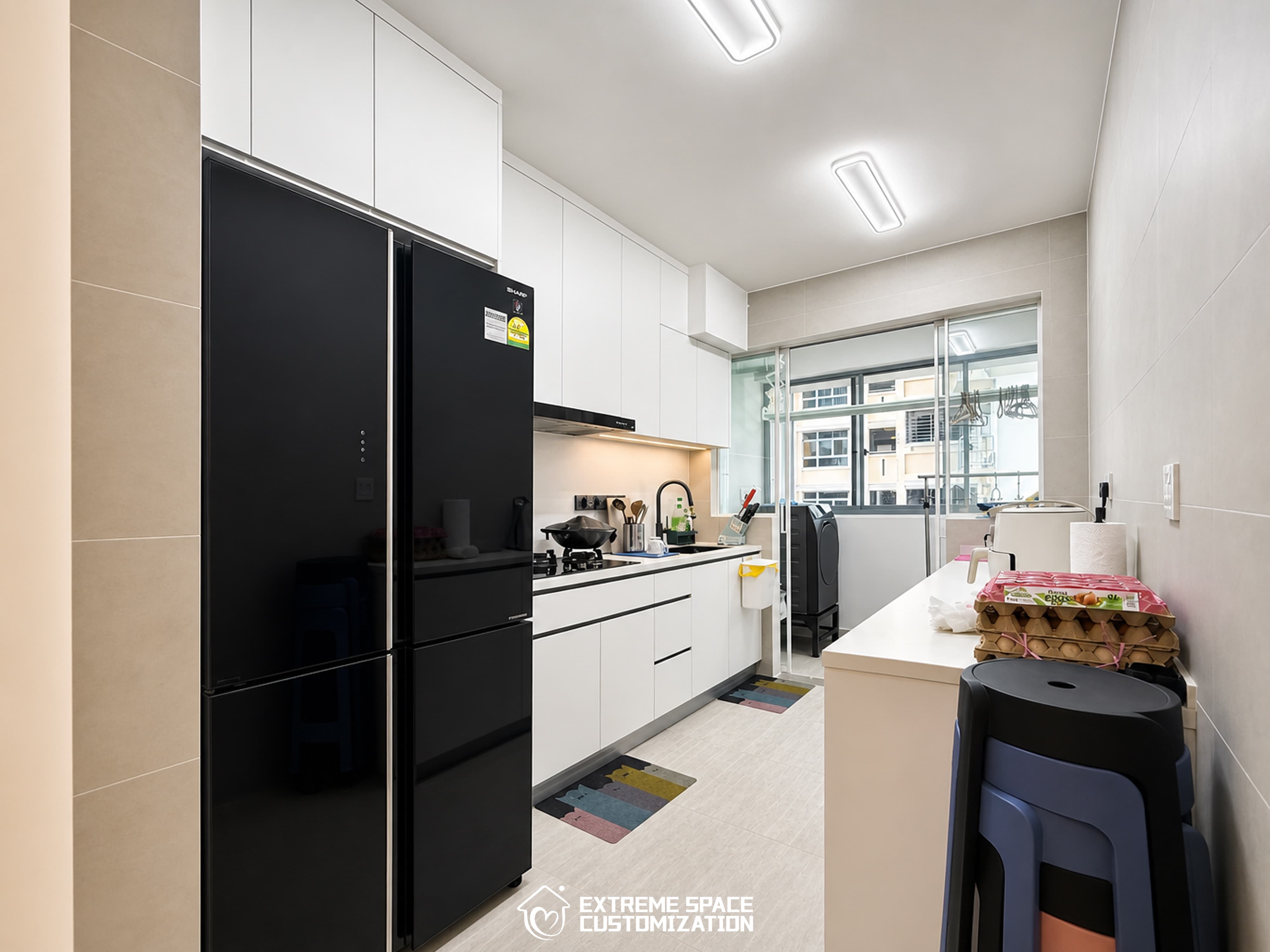 Monochrome Minimalist HDB Full House in Tengah Garden Walk