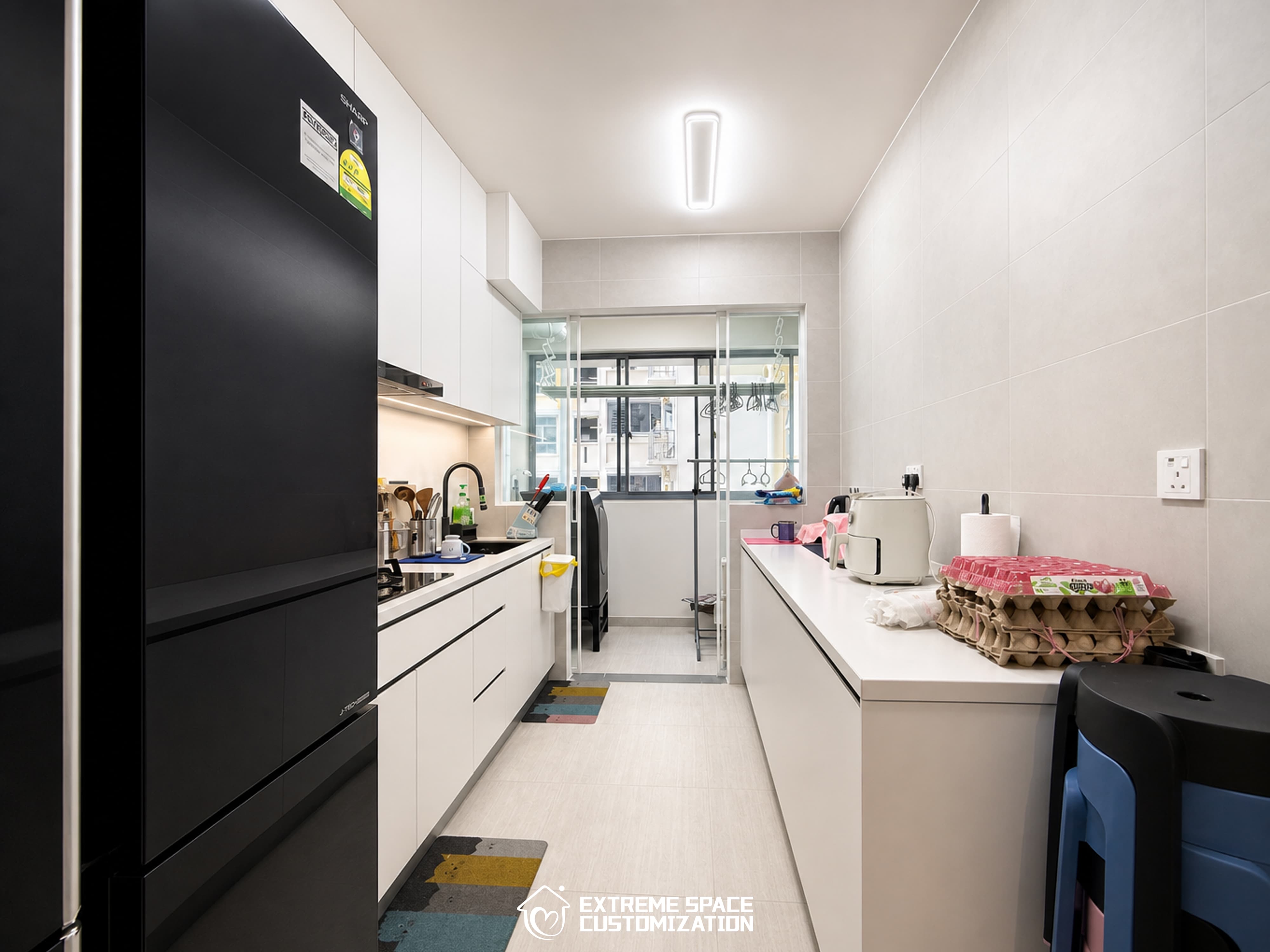 Monochrome Minimalist HDB Full House in Tengah Garden Walk