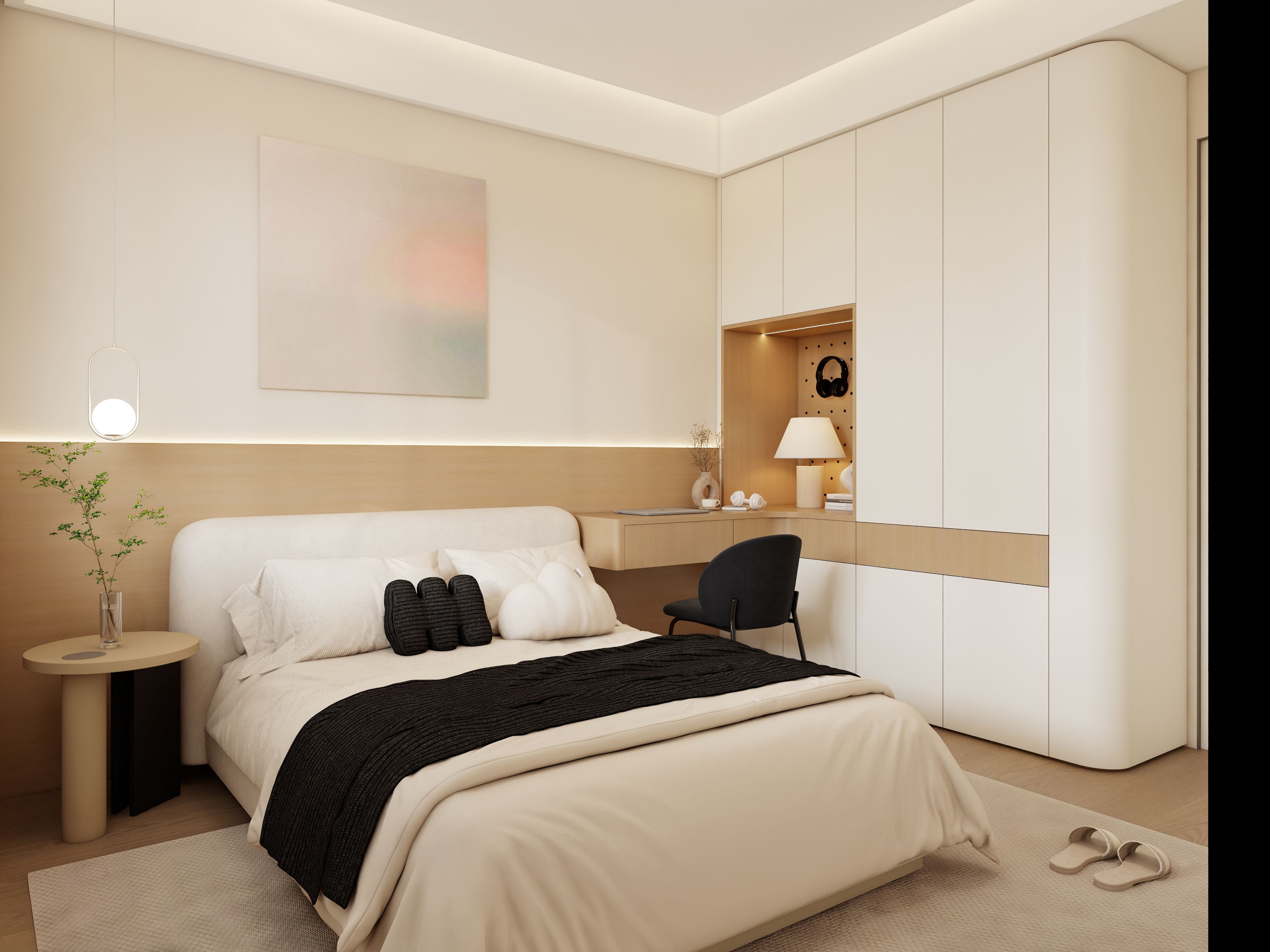 X-Bond&rsquo;s pegboard organizer above desk displaying headphones and functional accessories