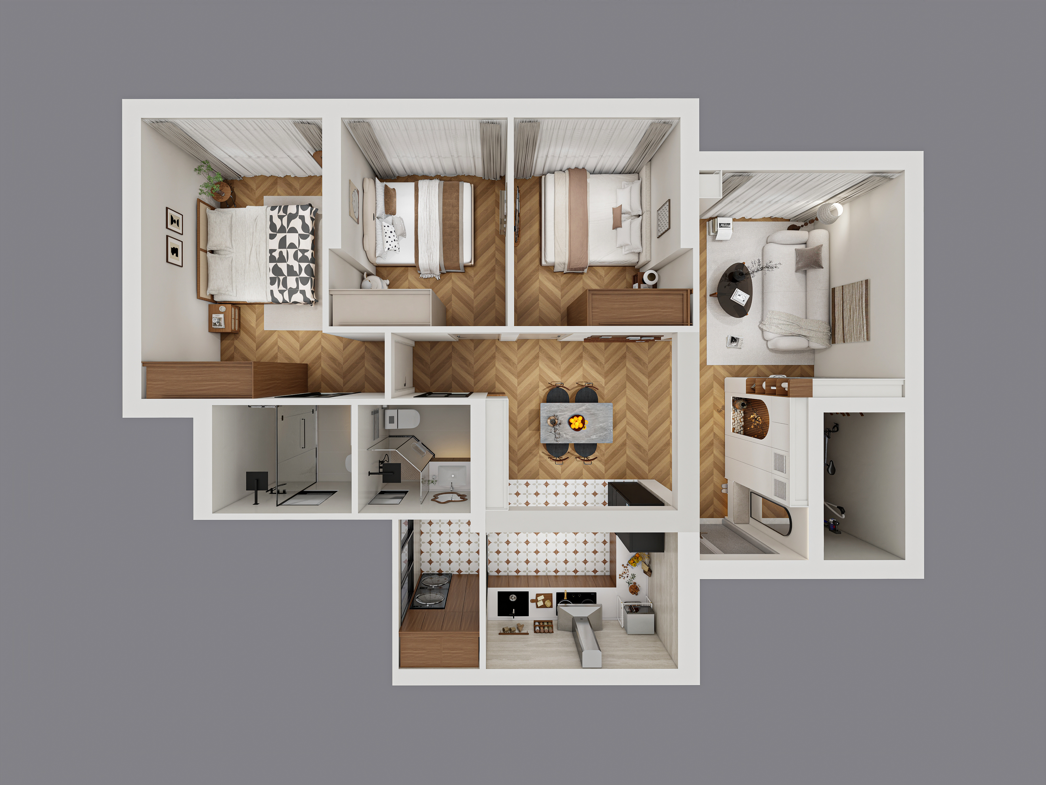 Whole-House Customization 0007: 4-Room BTO at Woodgrove Ascent