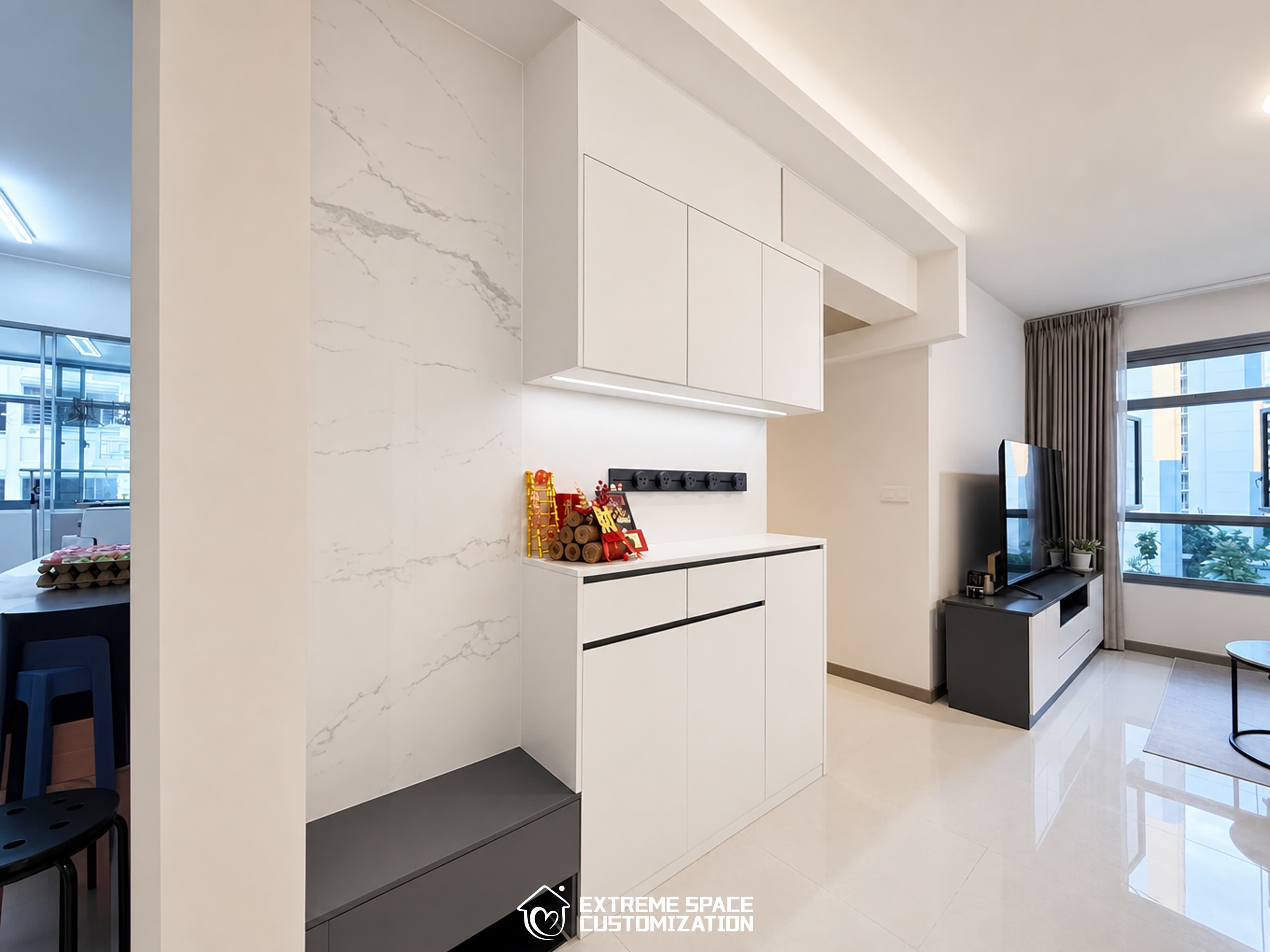 Monochrome Minimalist HDB Full House in Tengah Garden Walk